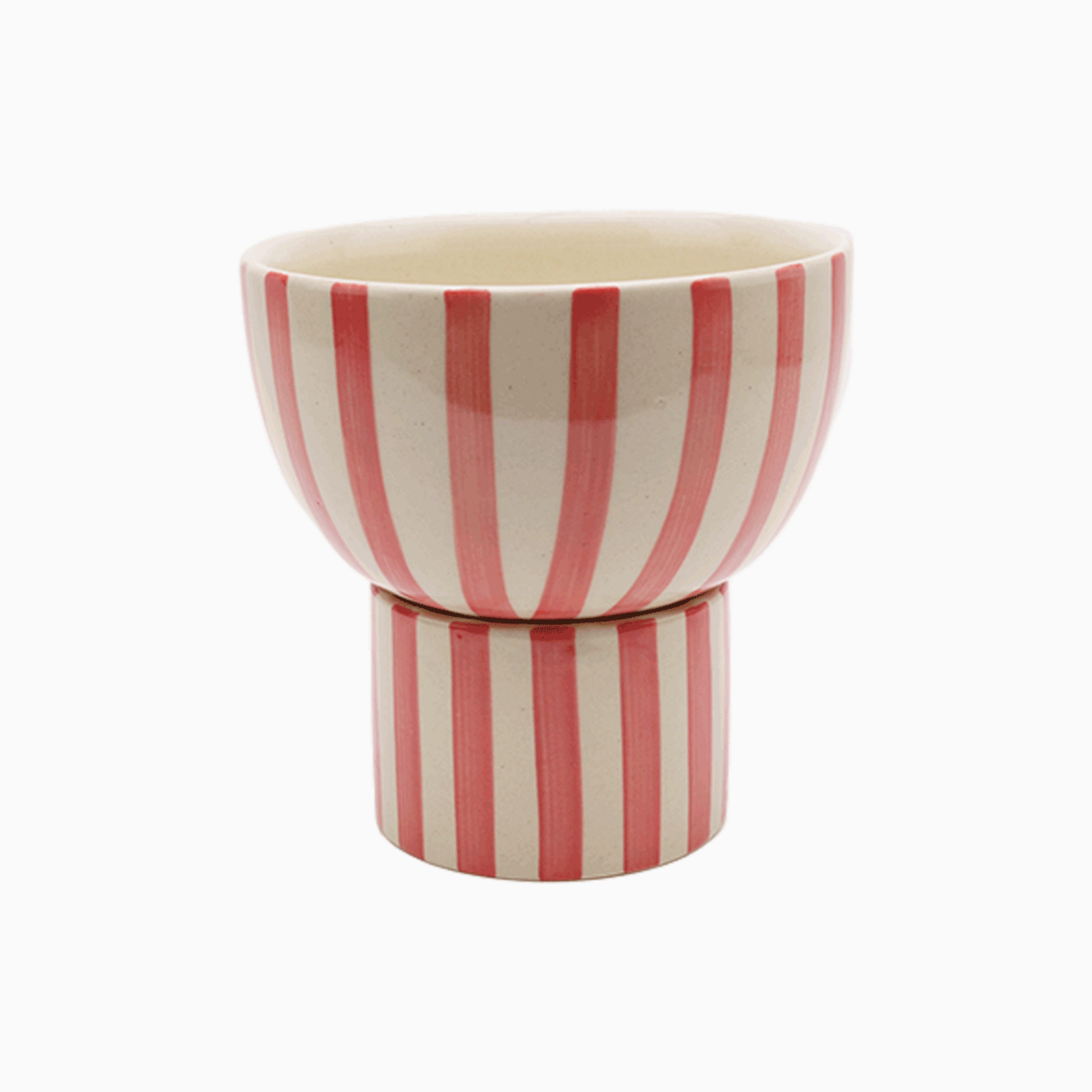 Kaya Striped 2-Piece Ceramic Bowl Planter by Justina Blakeney