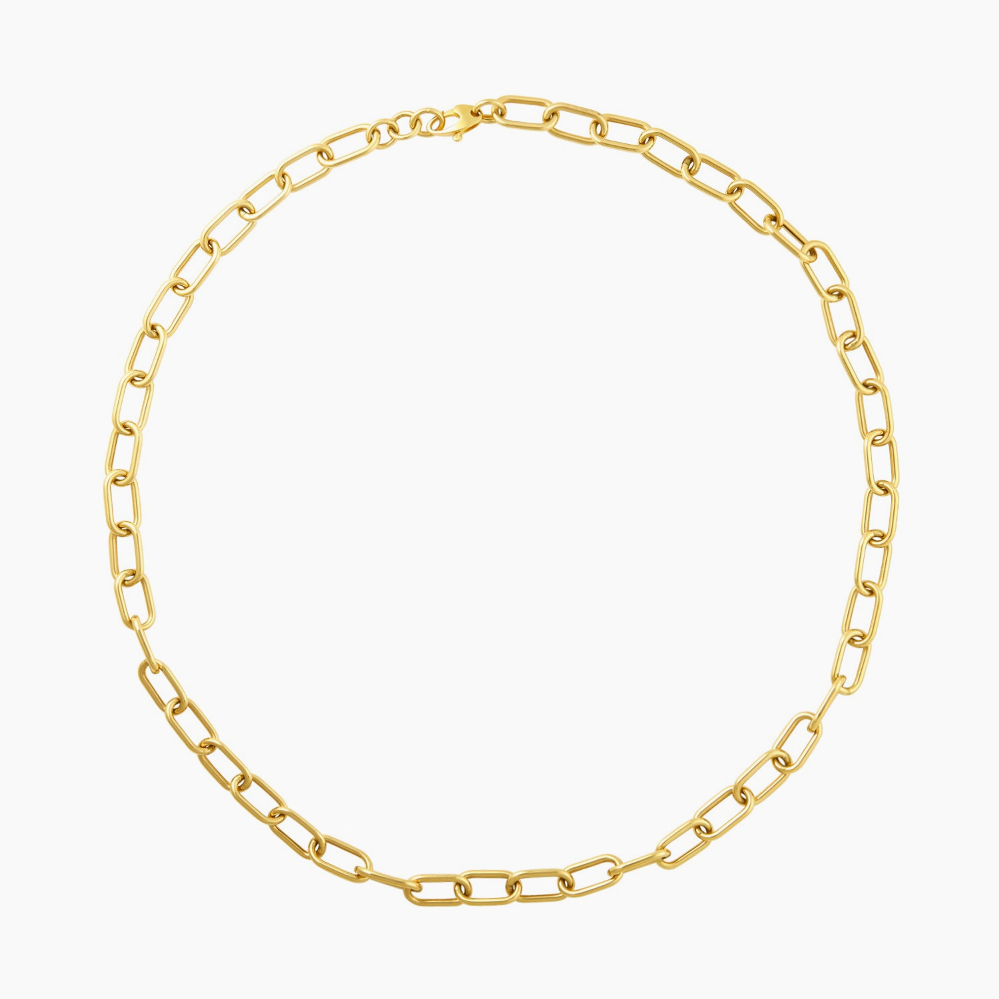 14K Gold Chunky Link Chain Necklace