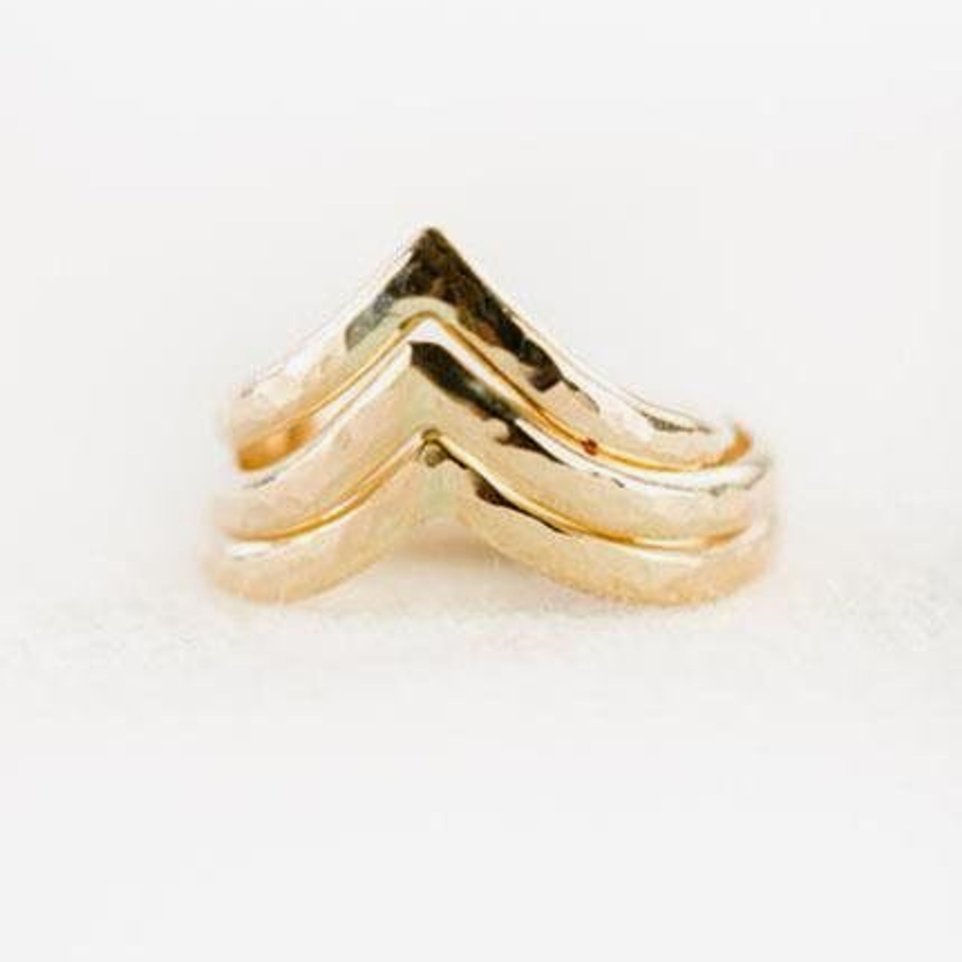 Sale - Gold Chevron Stacking Ring - Ano'i
