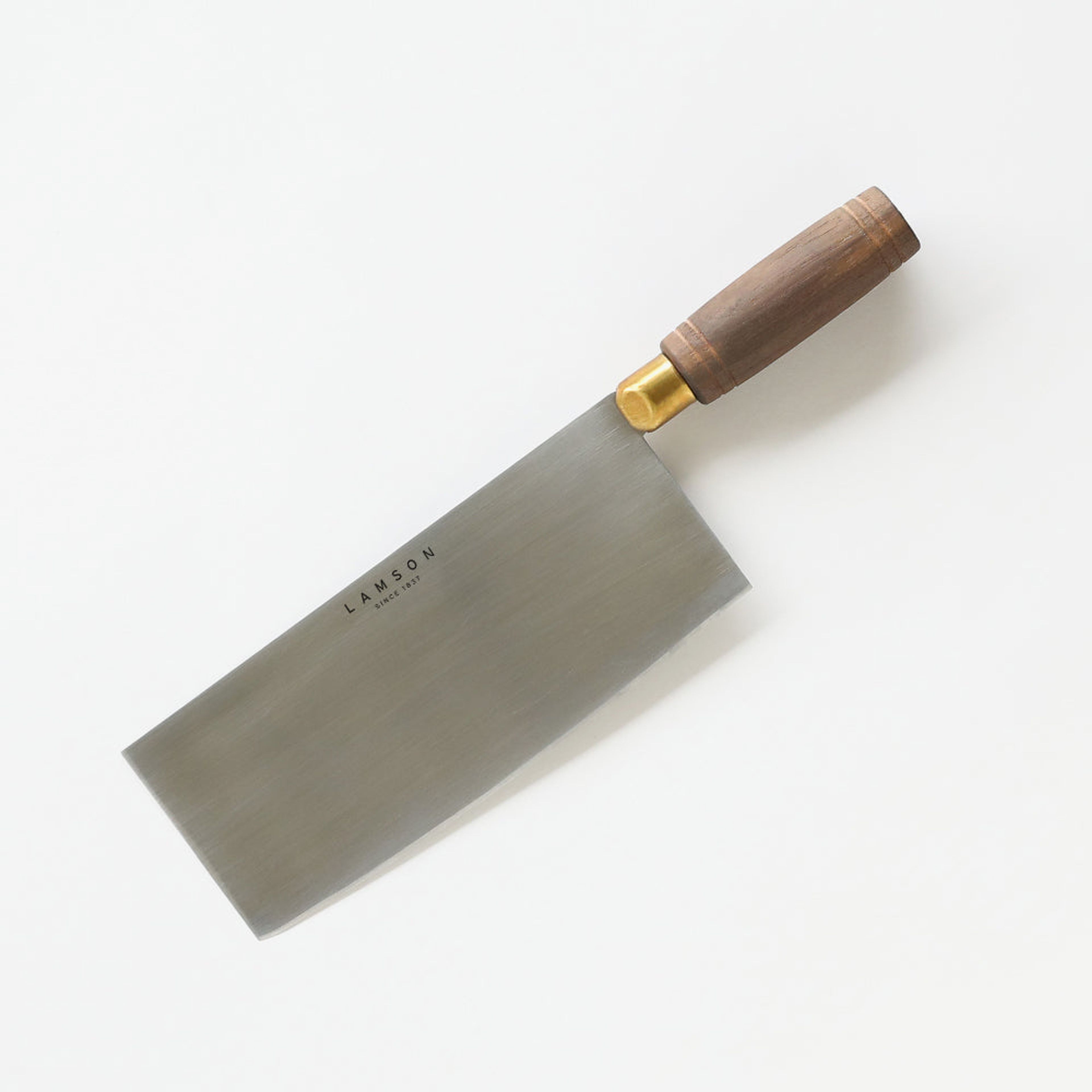 8" Chinese Vegetable Cleaver, Walnut Handle