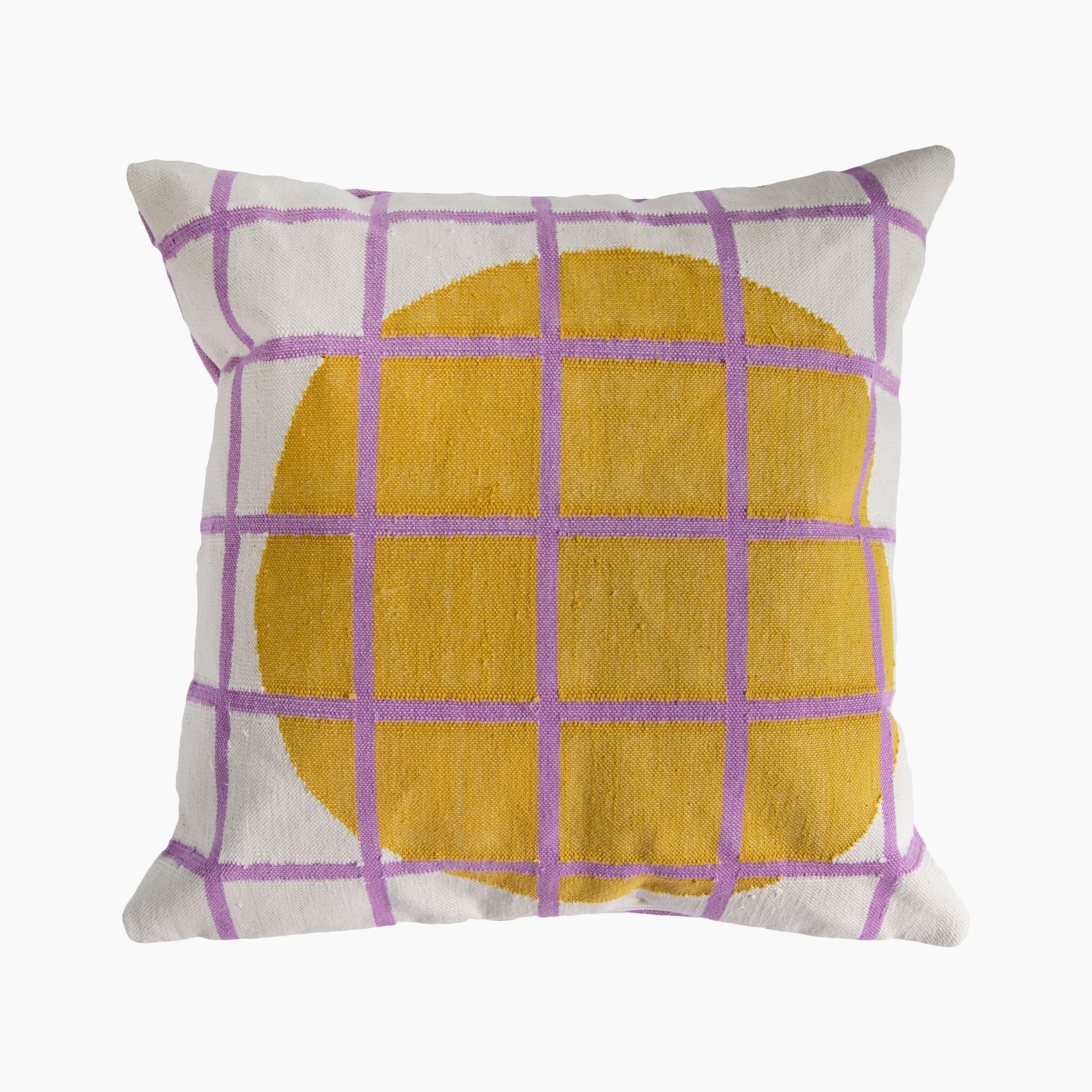 Grid Pillow - Reversible - Circle