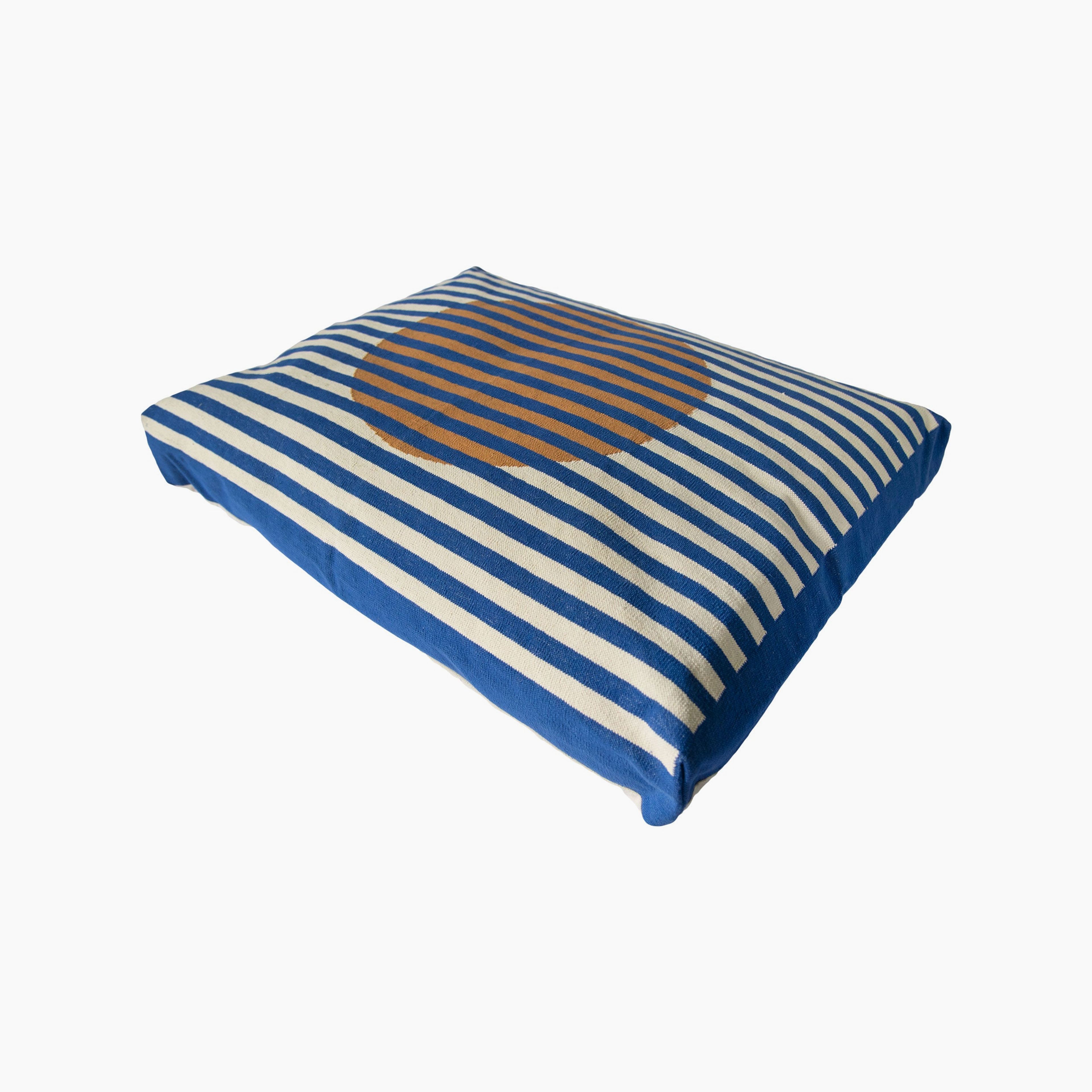 Striped Dog Bed - Blue