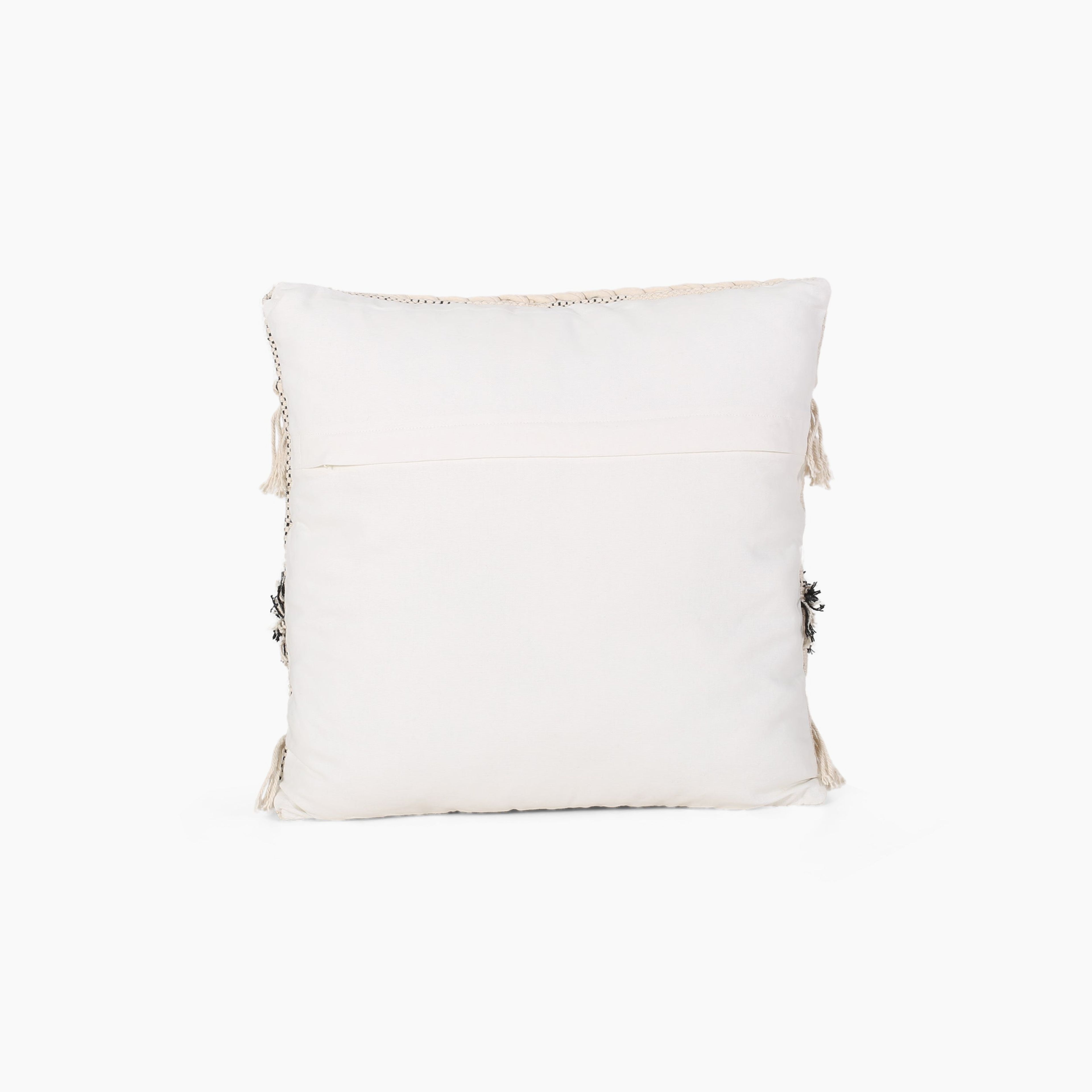 Stella Boho Cotton Pillow Cover, Natural and Gray
