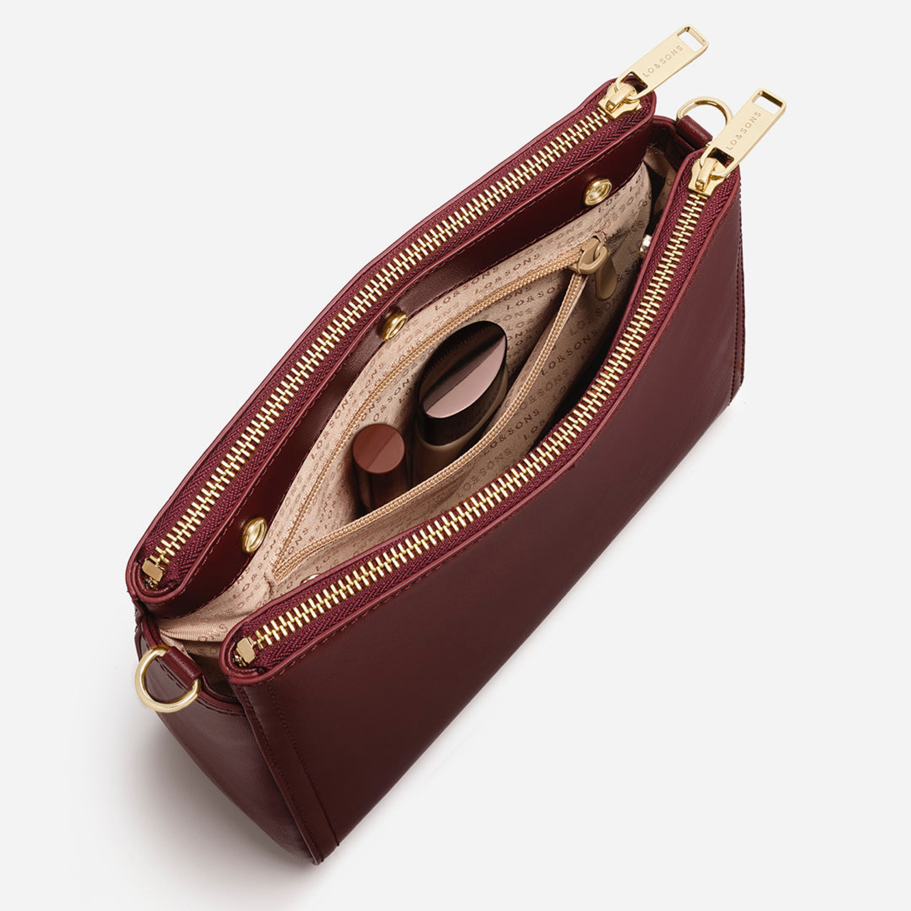 The Pearl - Cactus Leather - Burgundy / Gold / Camel