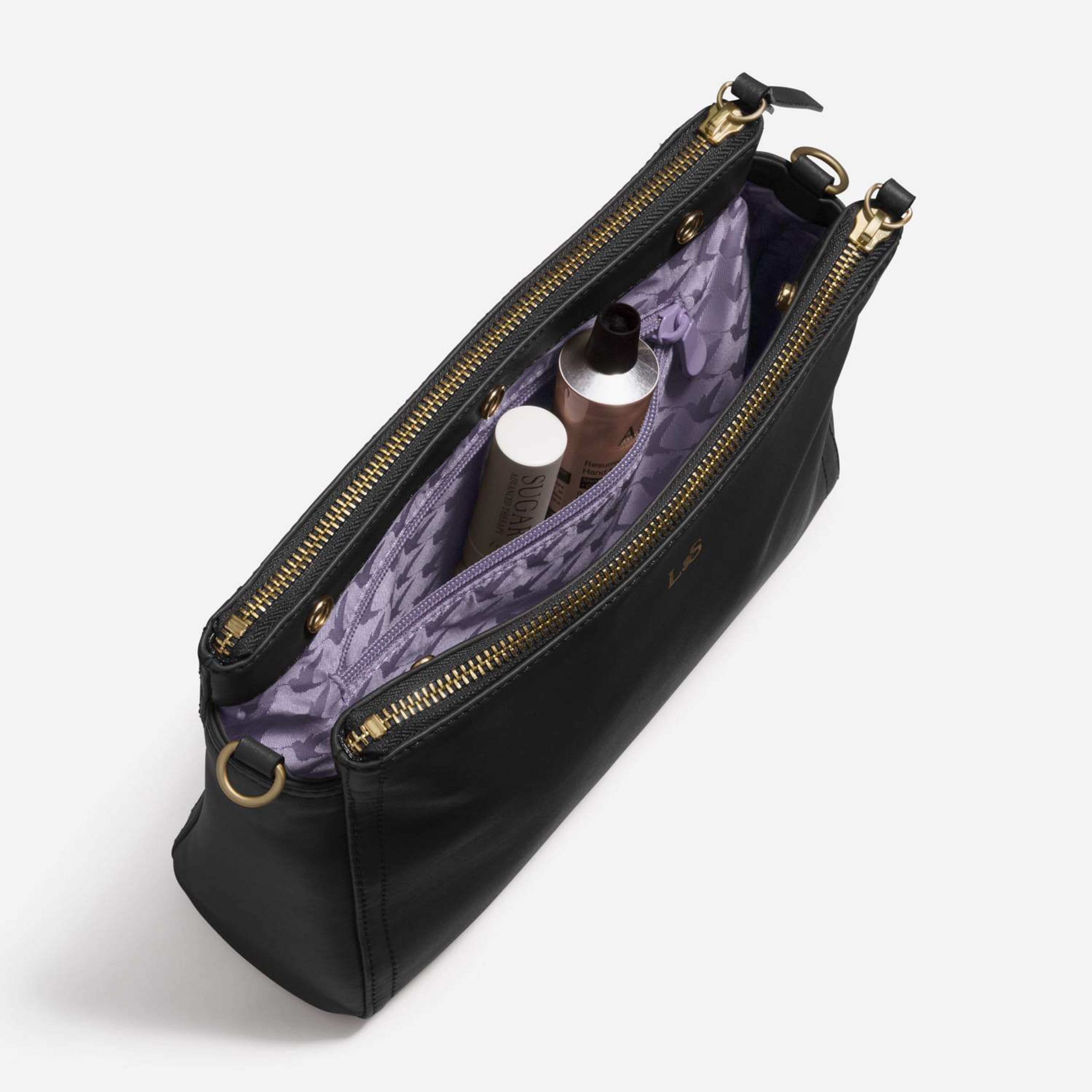 The Pearl - Nappa Leather - Black / Gold / Lavender