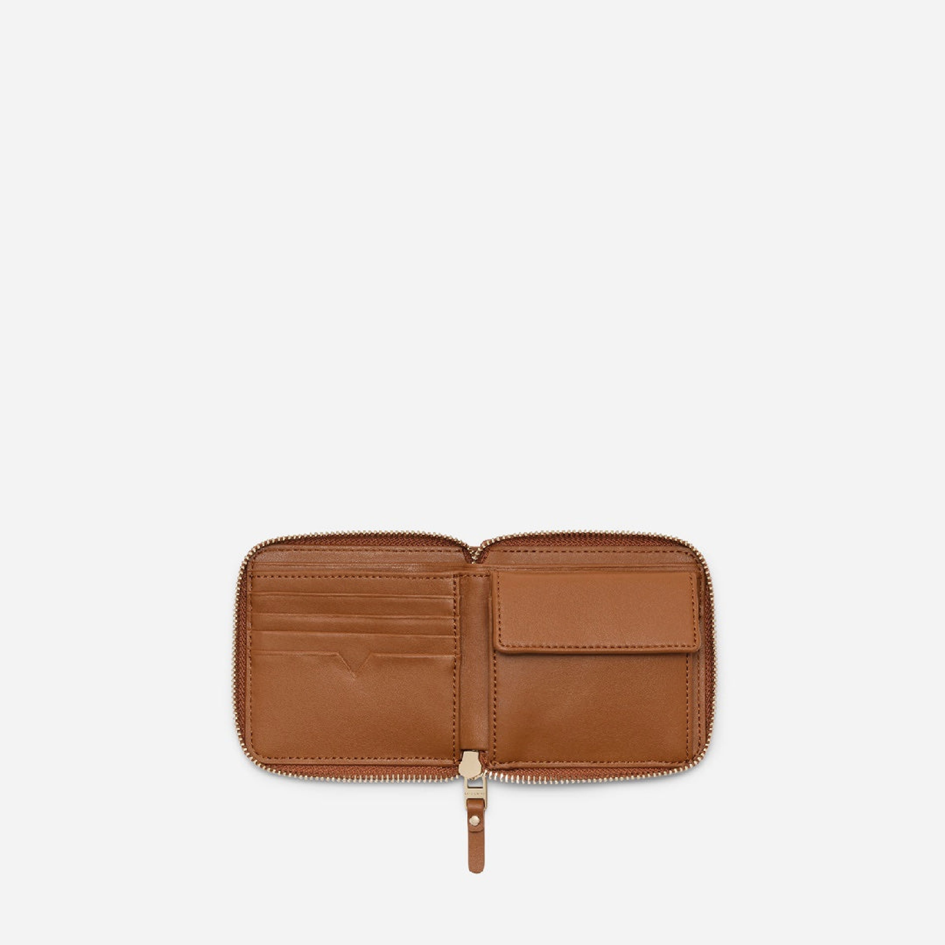 Mallorca Small Wallet - Cactus Leather - Cognac / Gold / Camel