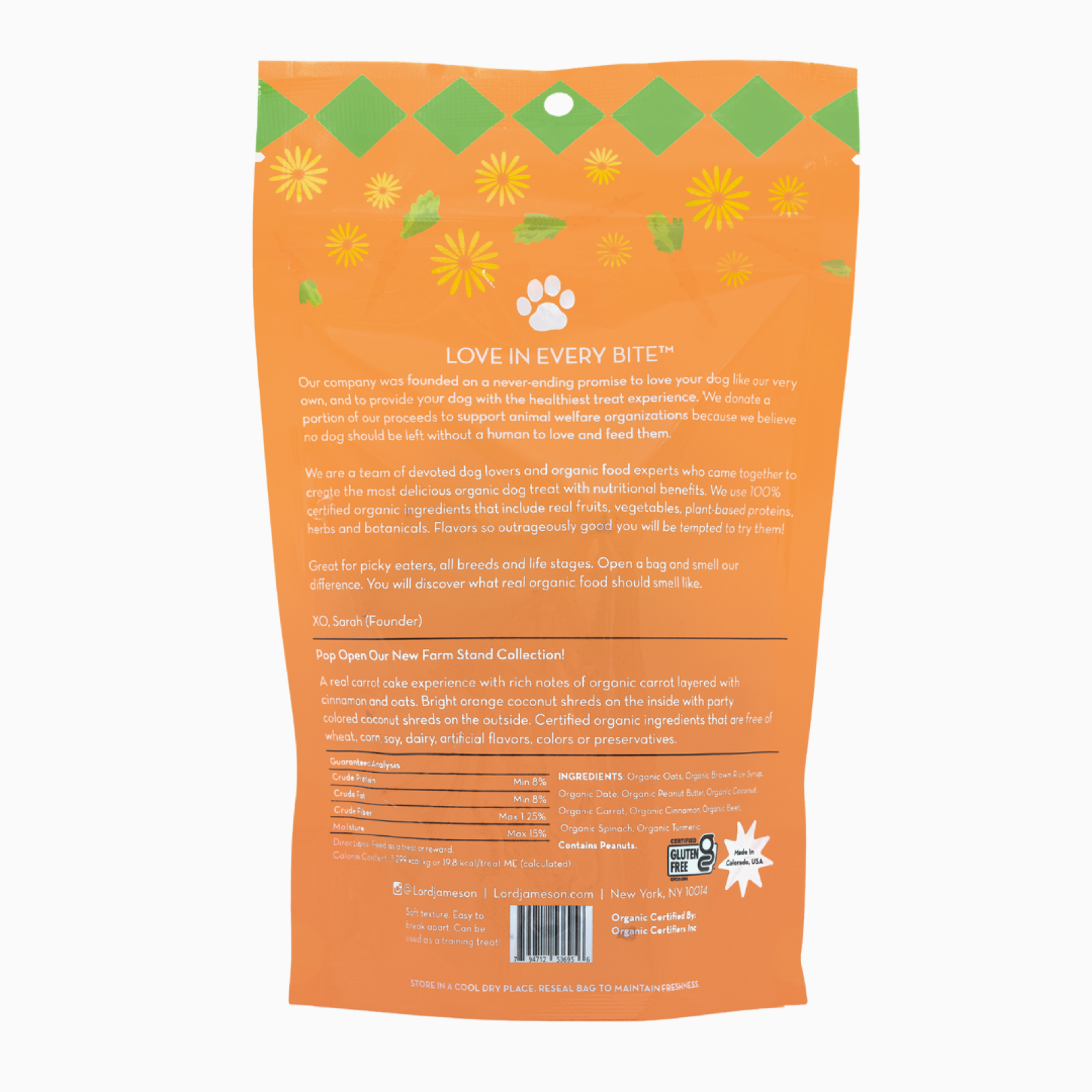 Carrot Pops Organic Dog Treats | 6 oz