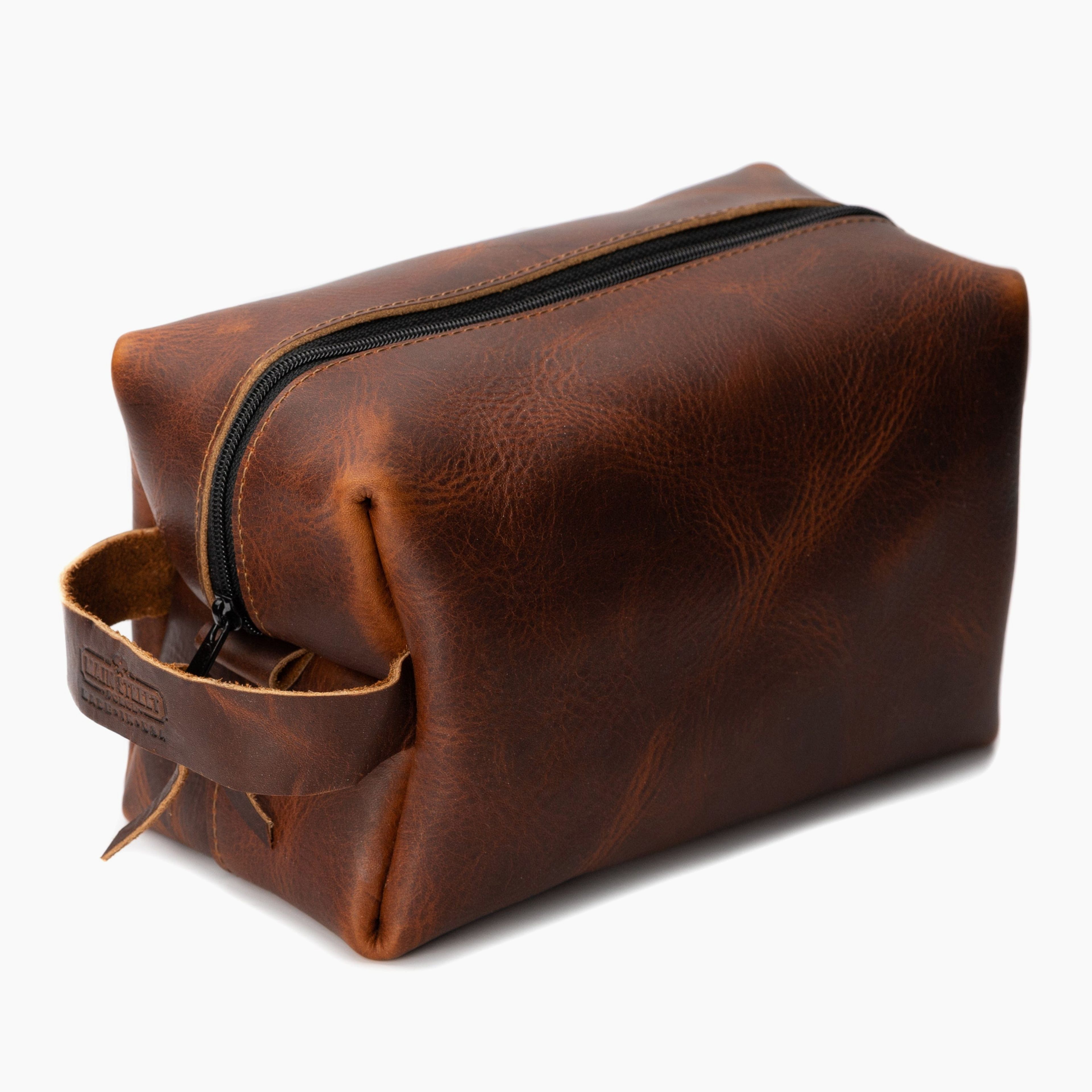 Leather Toiletry Bag for Men | Dopp Kit / Travel Pack
