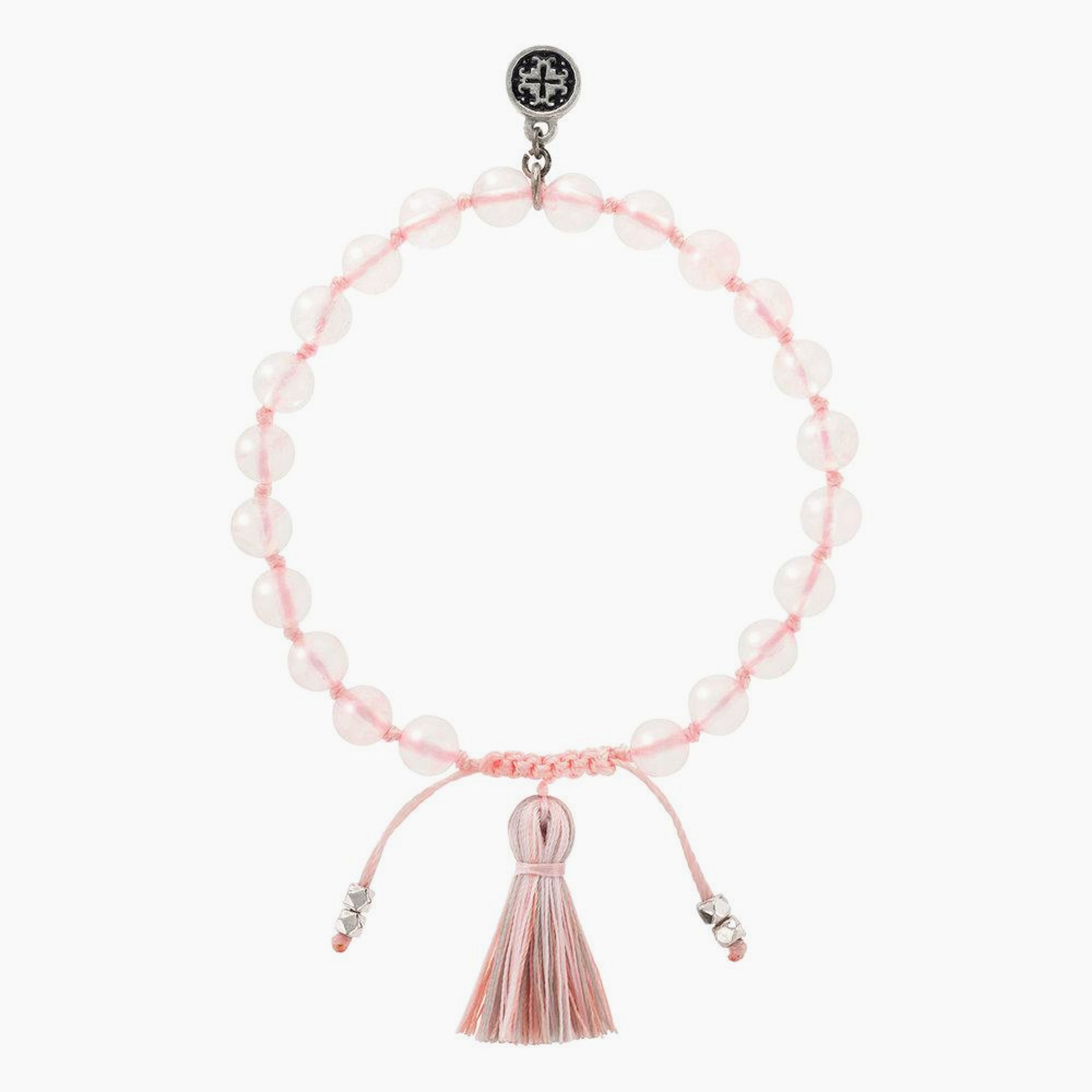 LOVE:  Rose Quartz Tassel Bracelet