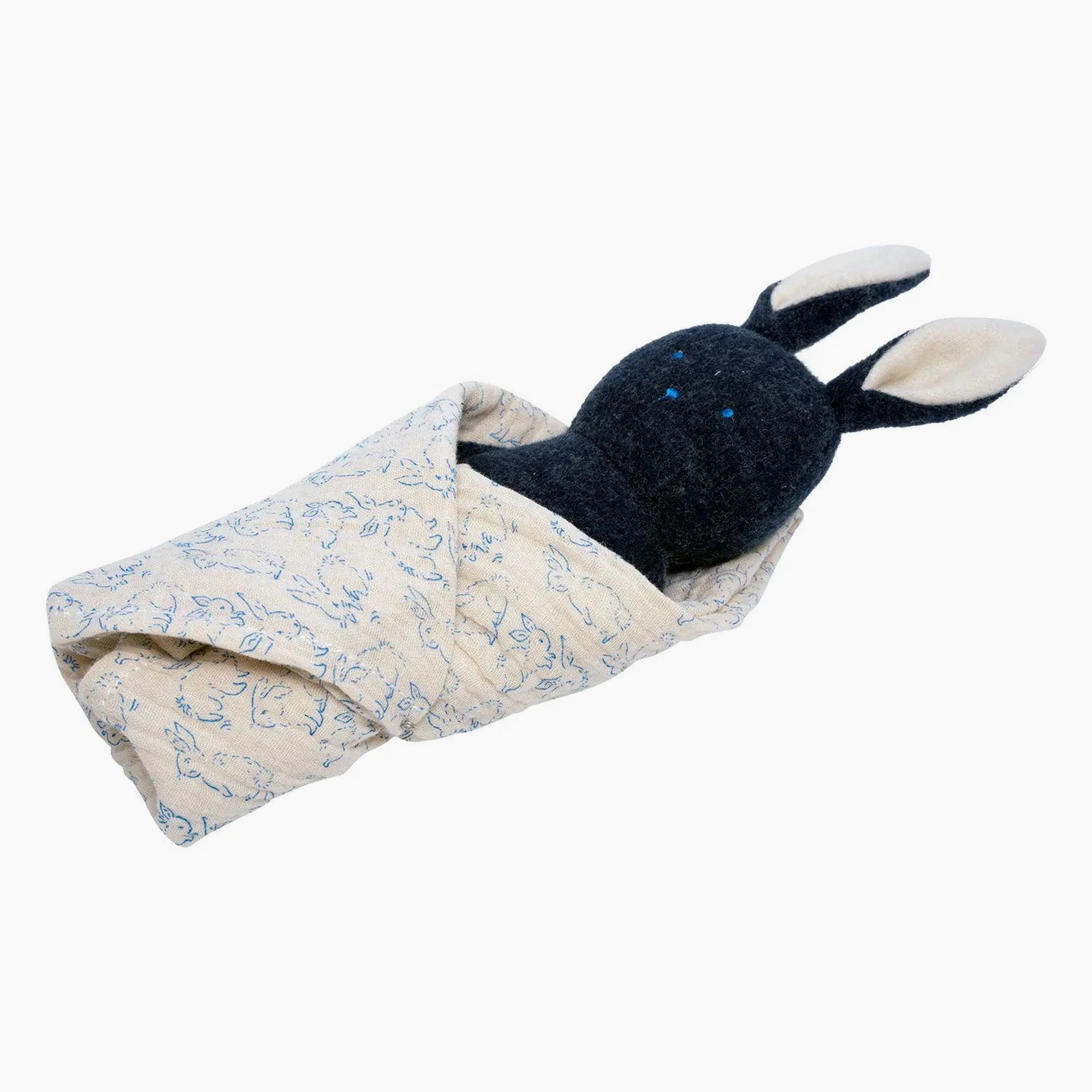 Bunny Rattle + Burp Cloth