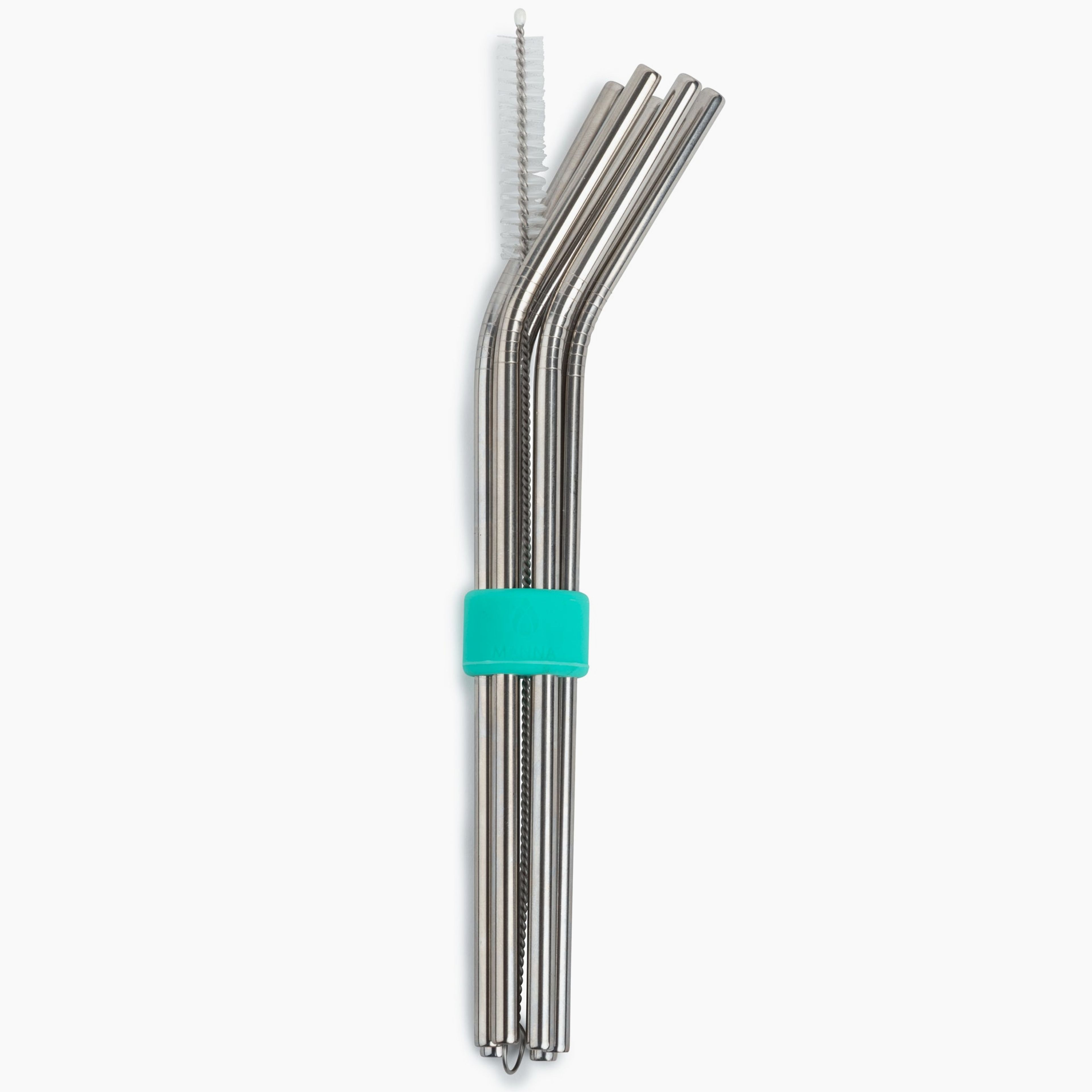 Set of 8 Stainless Steel Reusable Straws&Silicone Straw Holder