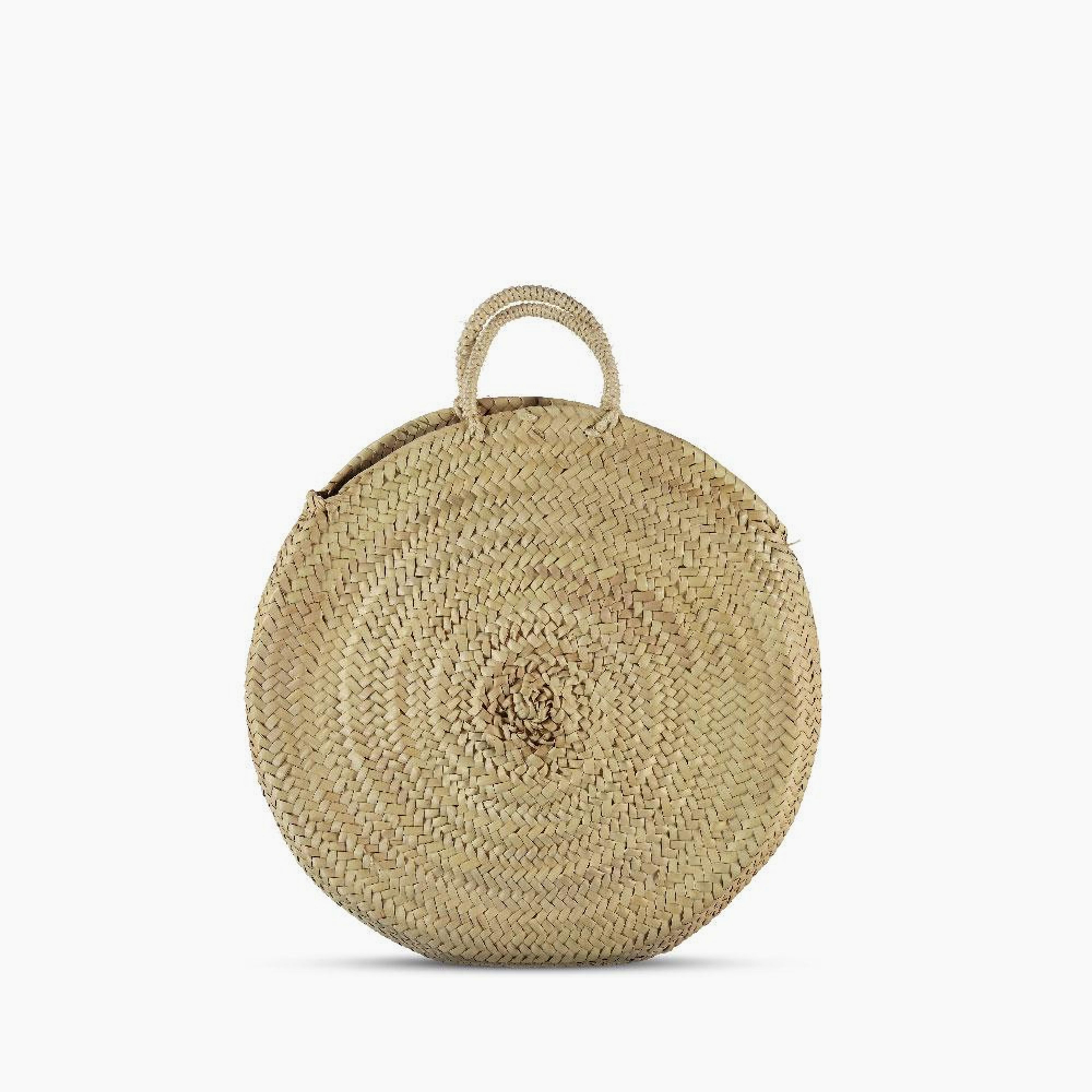 Round Straw bag - Plain