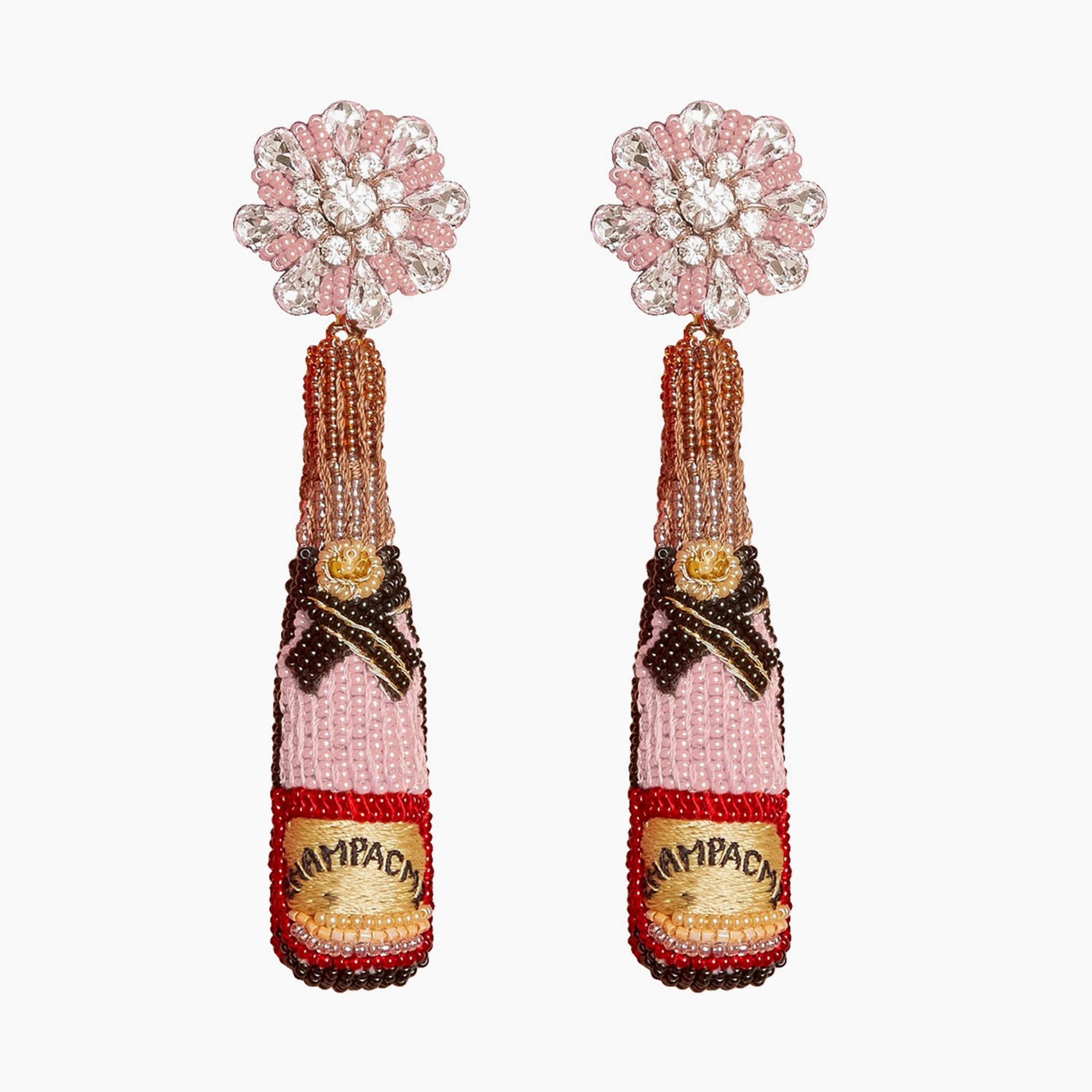 Rosé Champagne Earrings Blush