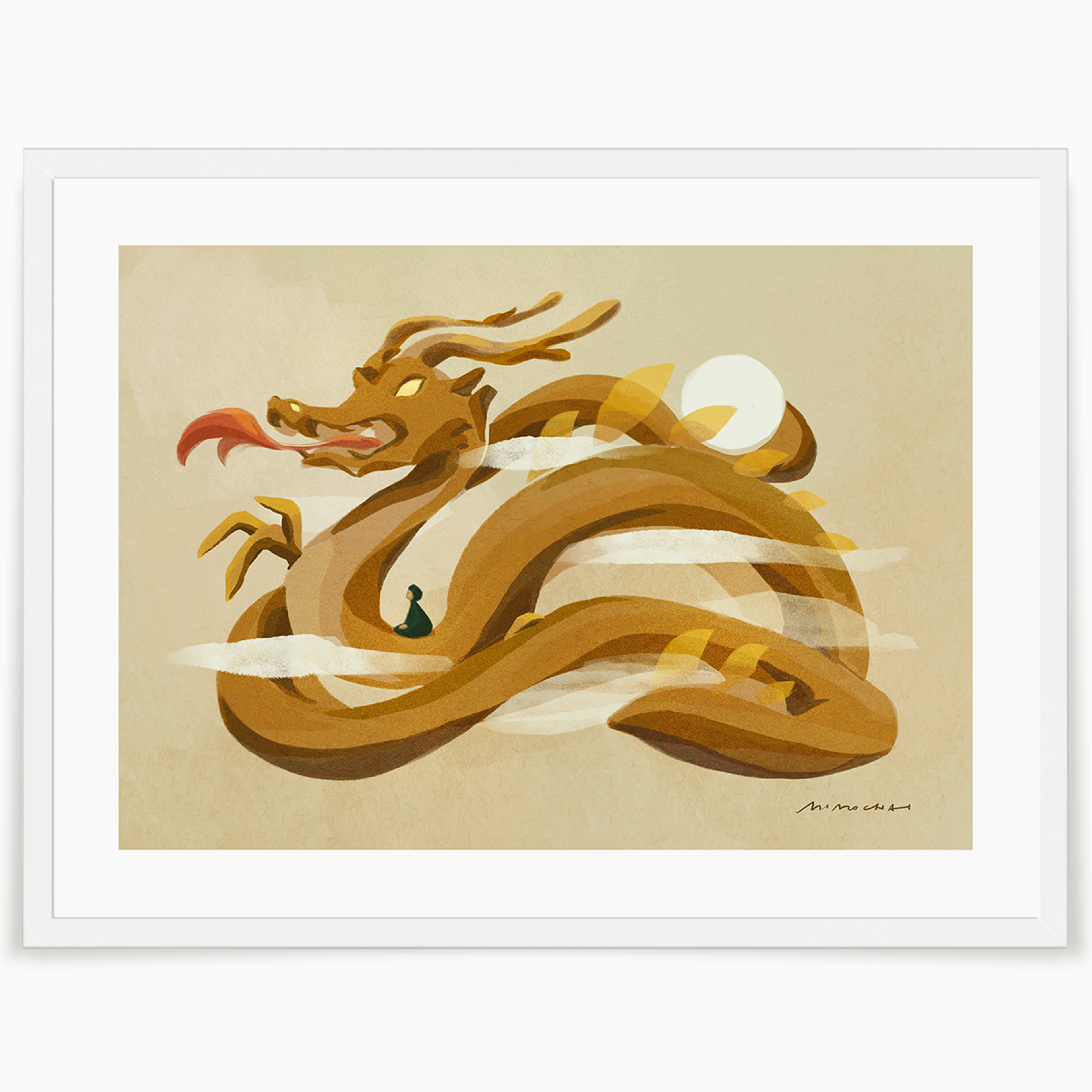 Year of the Dragon - Gold | Framed Wall Art
