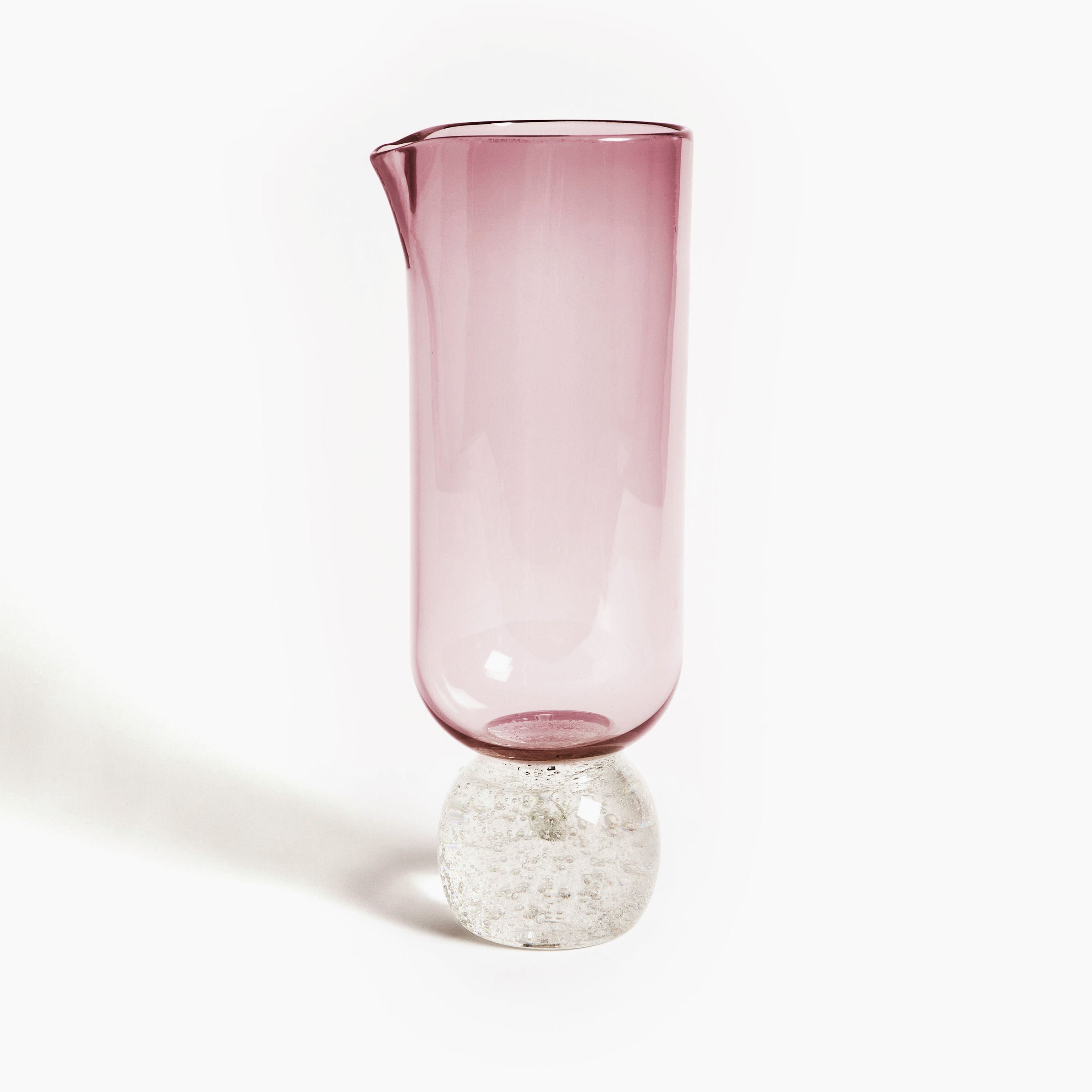 Bubble Glass Pitcher in Candy Pink