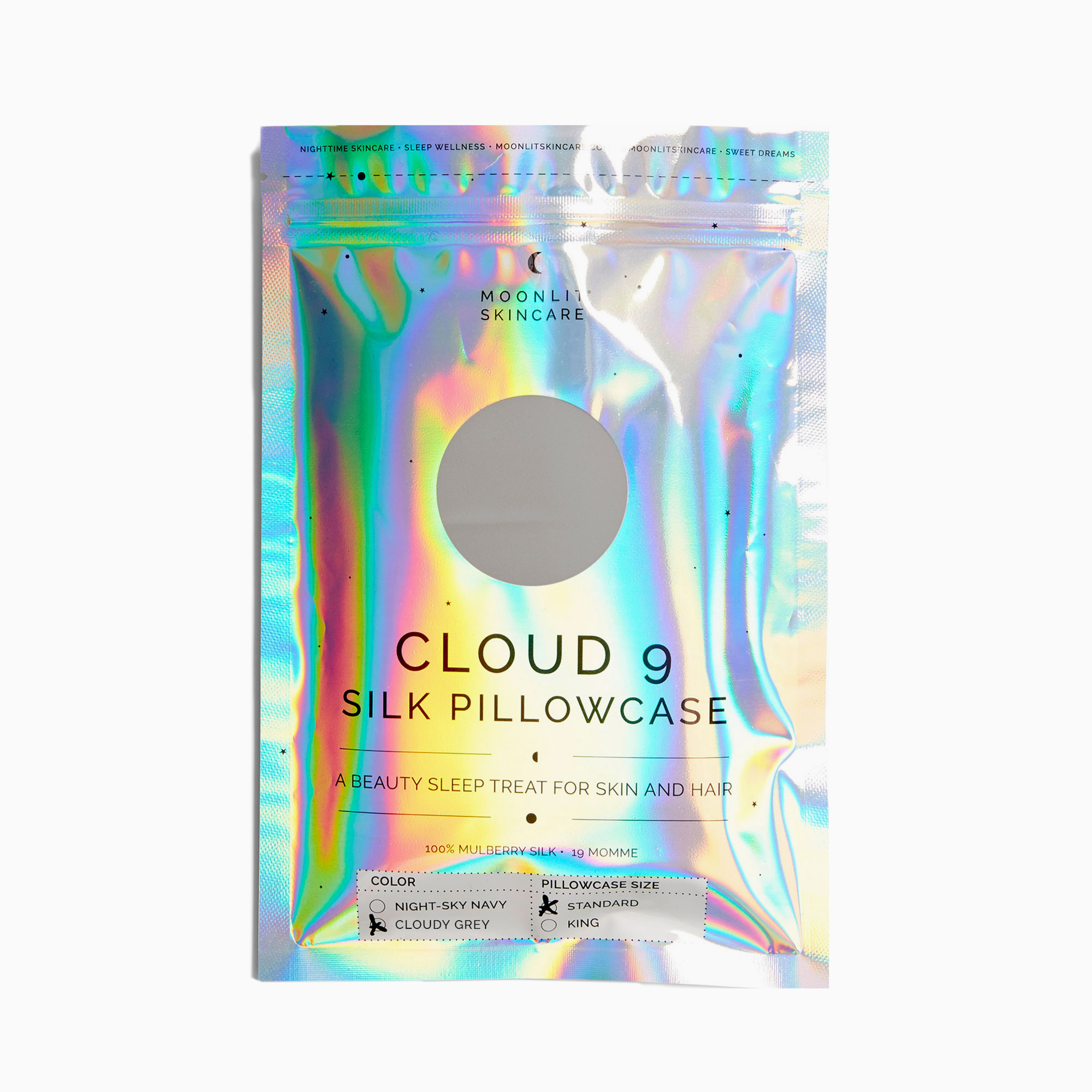 Cloud 9 Silk Pillowcase (Cloudy Grey)