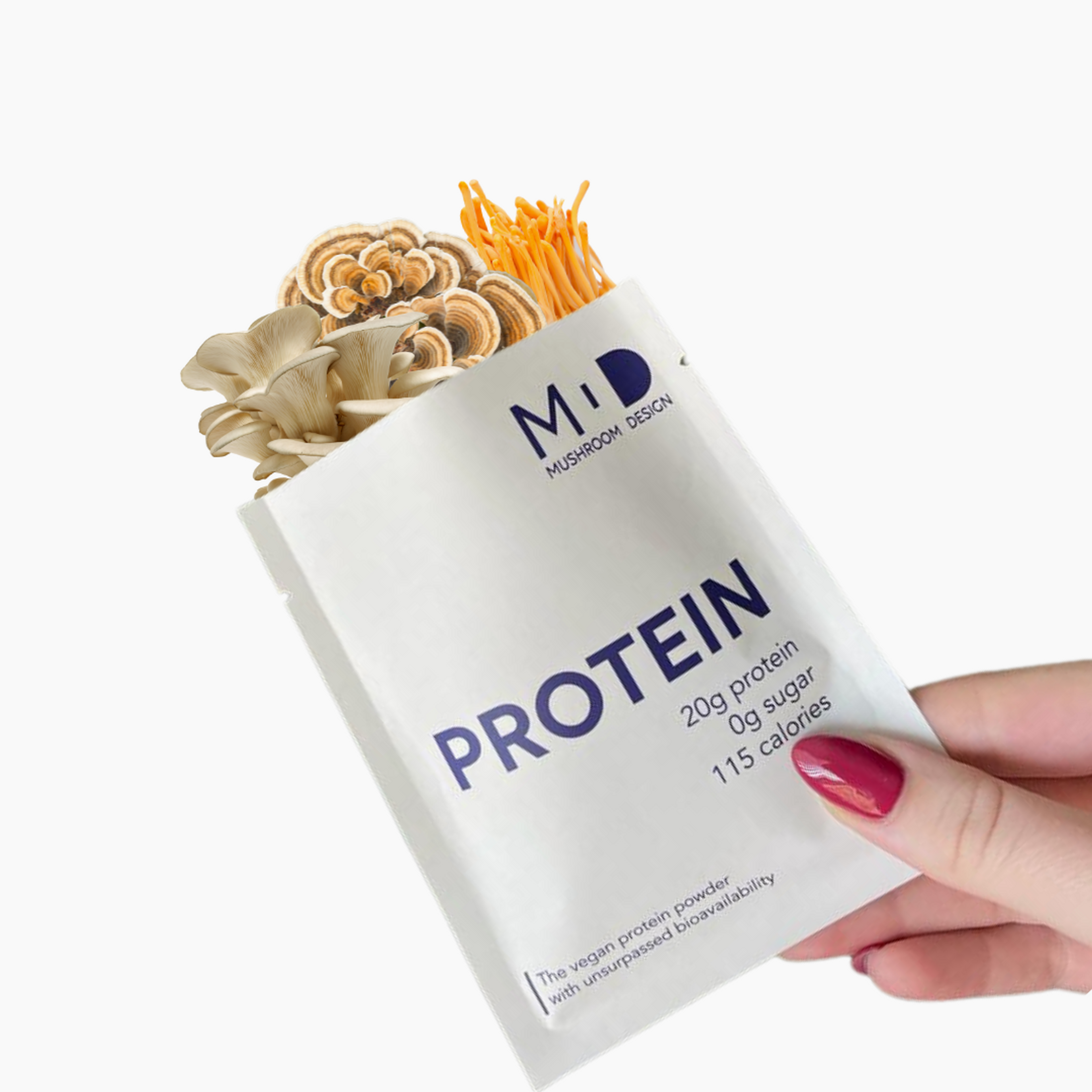 Mushroom Design Vegan Protein Powder - On the Go Single Serving (3 Pack)