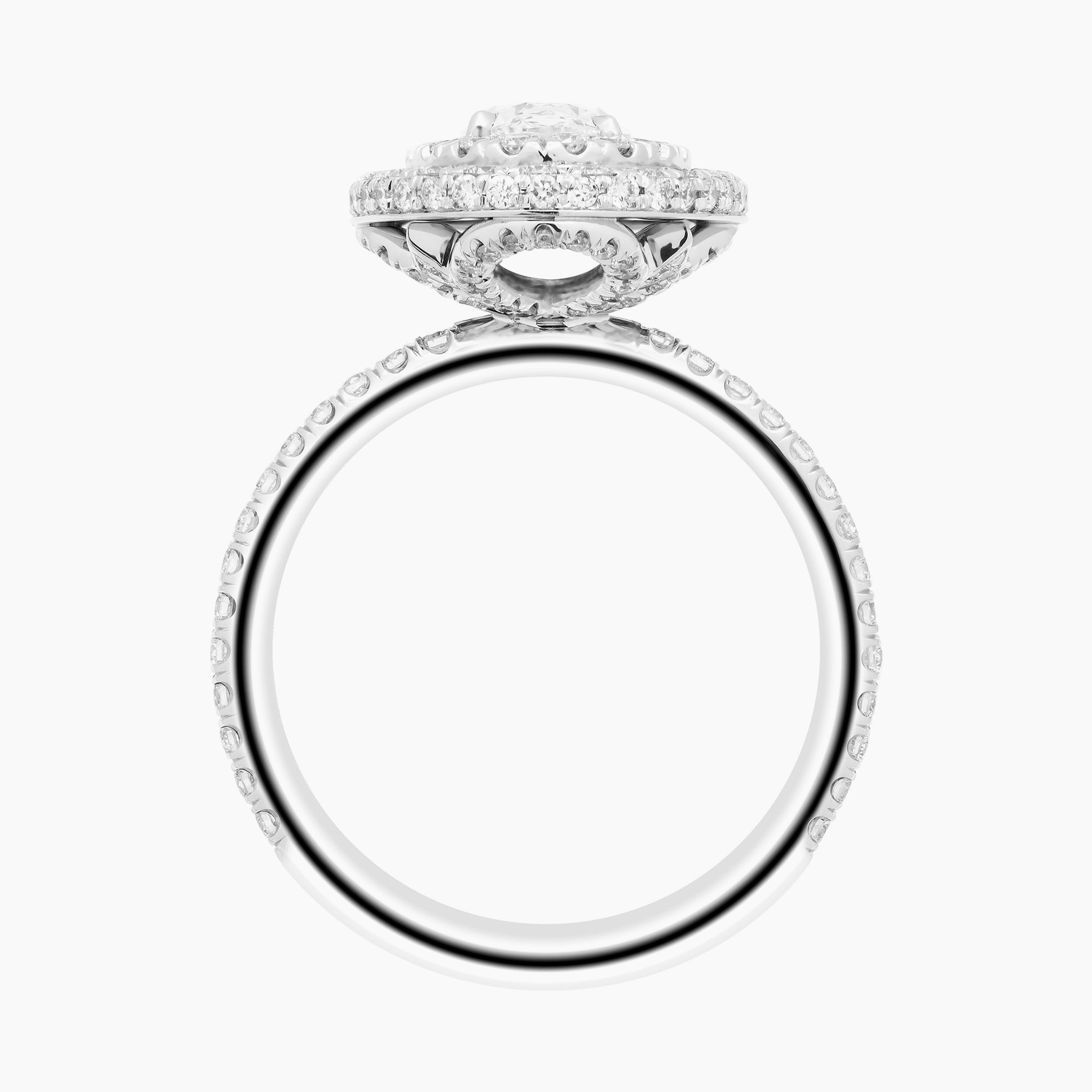 GIA Certificate 1.01 Carat Oval F VS1 Diamond Engagement Ring