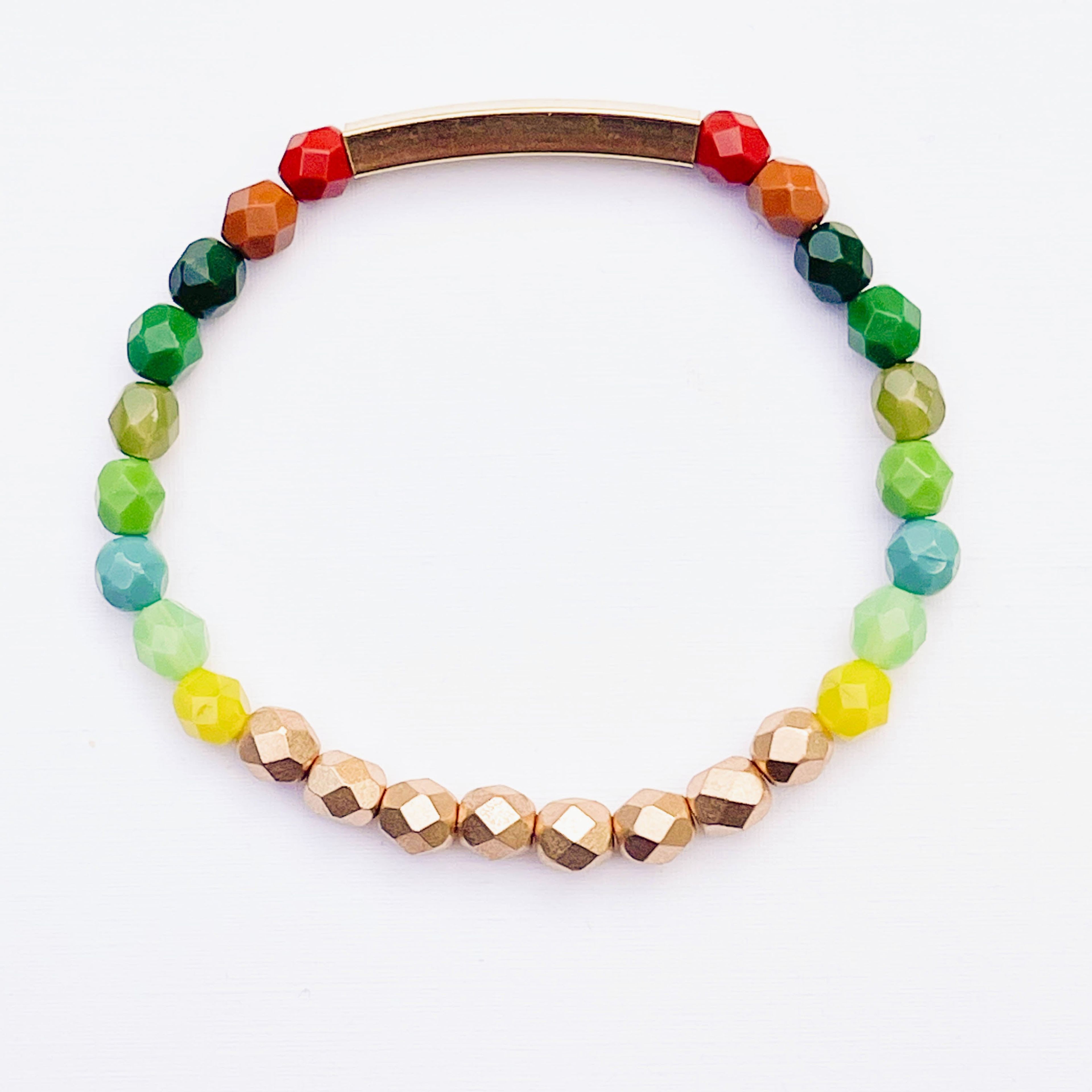 Colorful Ombre Bead Bracelet