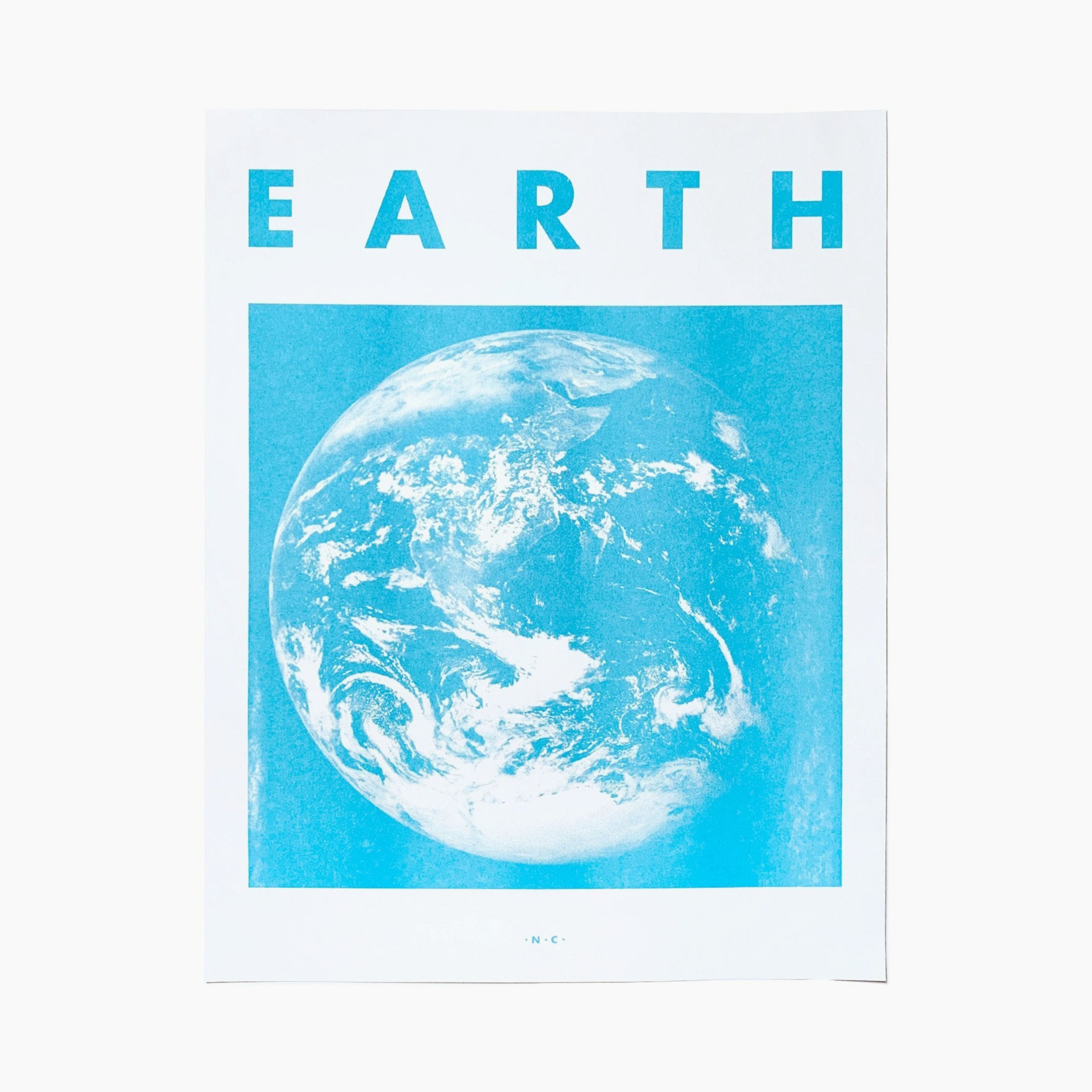 Earth - Planet Risograph Print