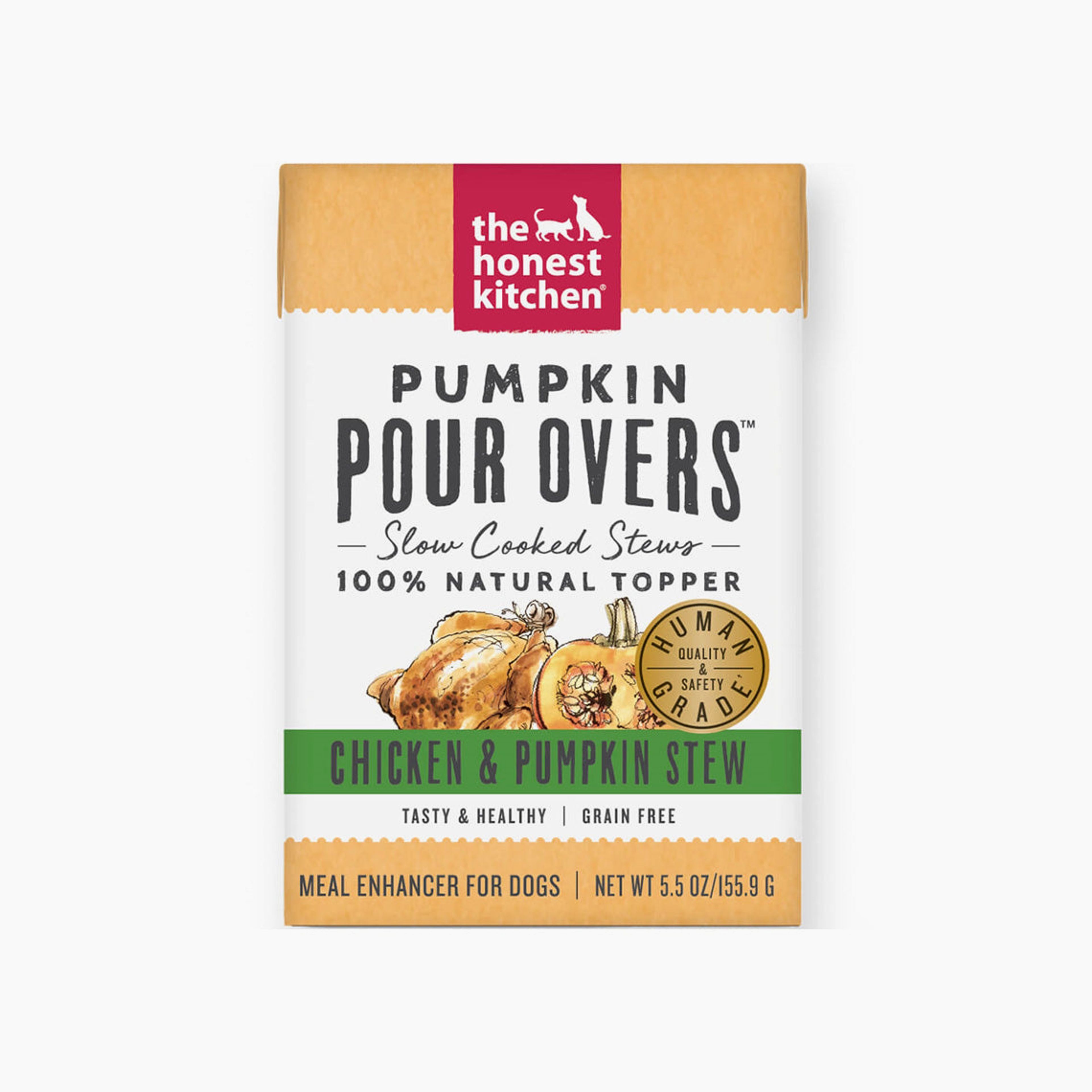 The Honest Kitchen Pumpkin Pour Overs Slow Cooked Meal Enhancer for Dogs