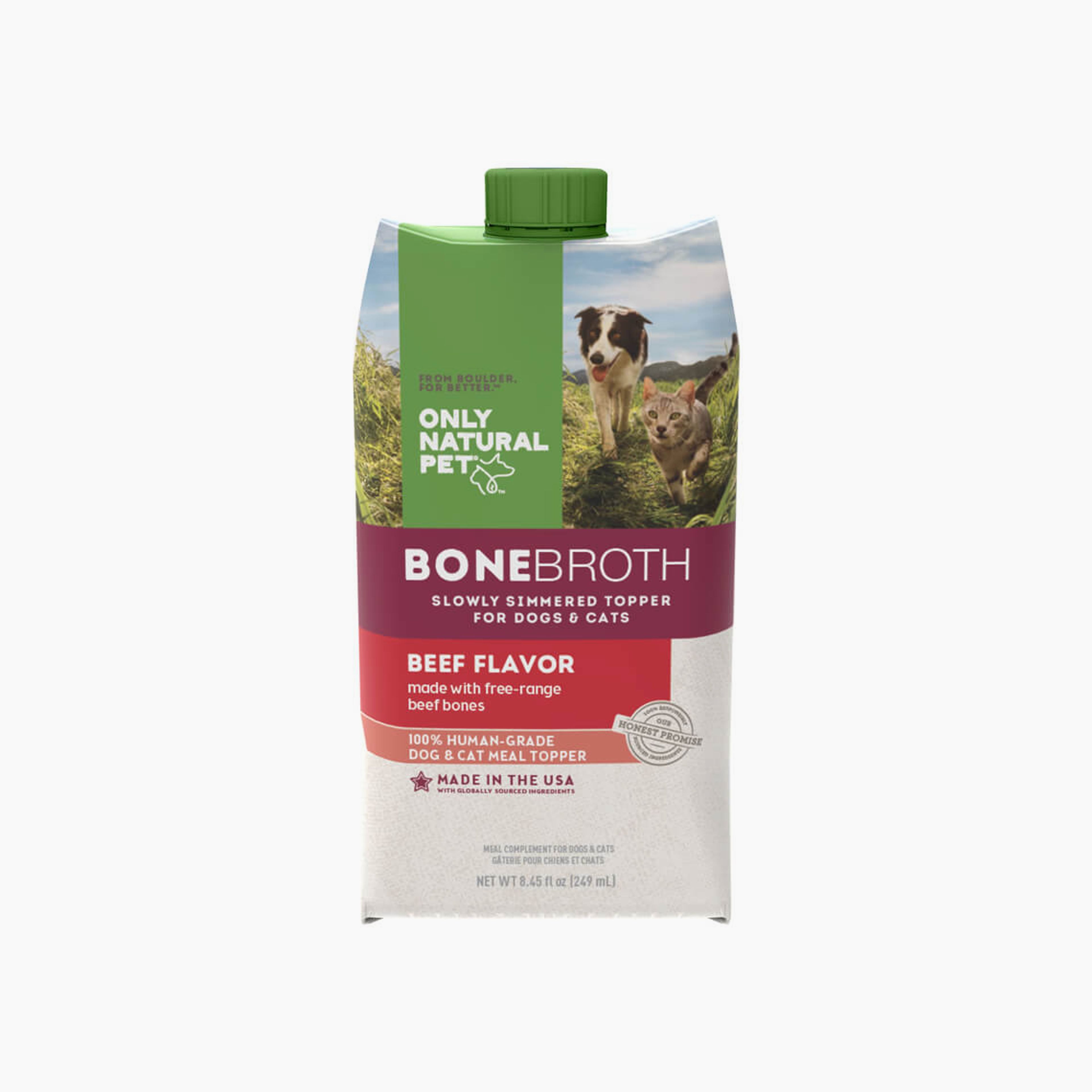 Only Natural Pet Bone Broth Beef Flavor Dog & Cat Meal Topper