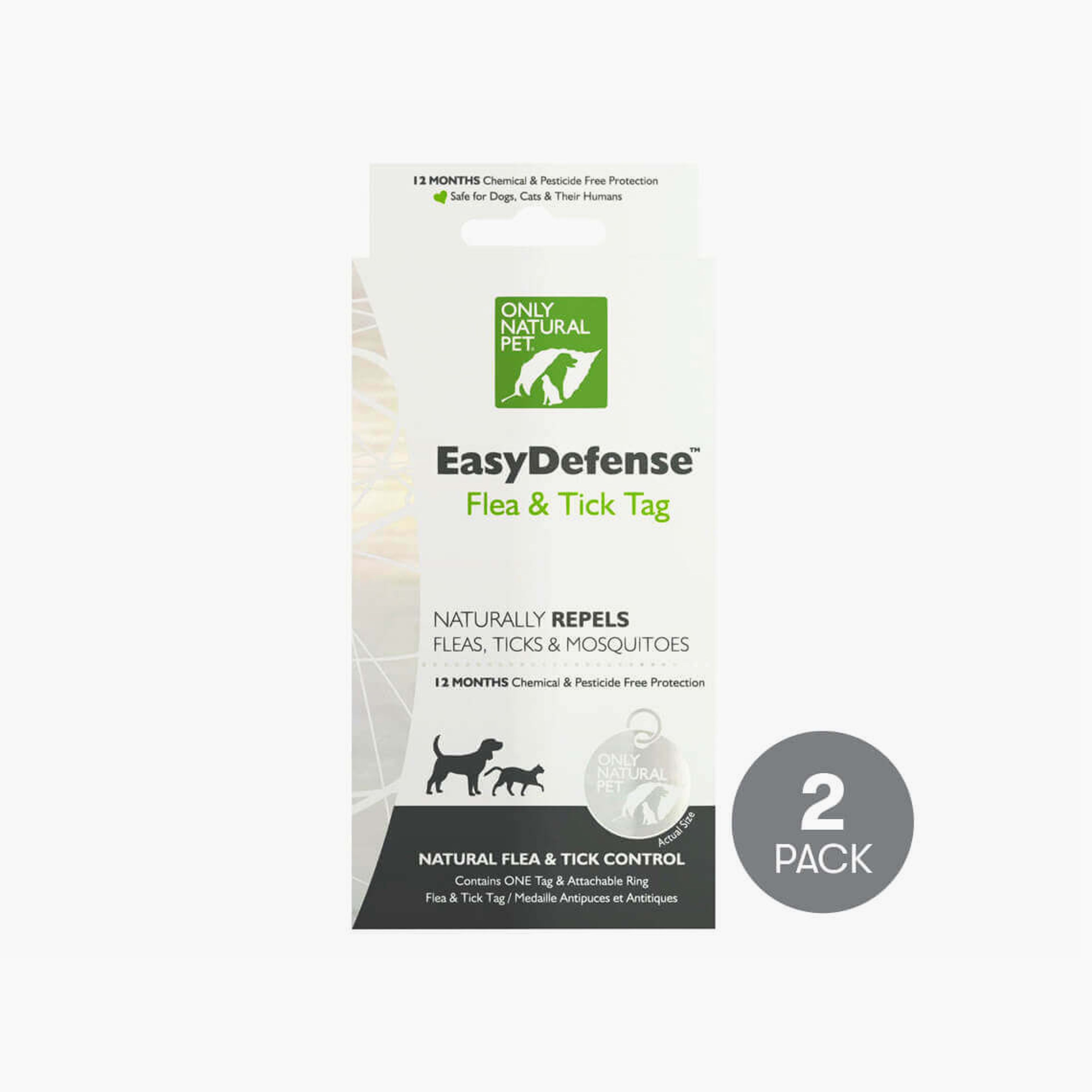 Only Natural Pet Easy Defense Flea & Tick Tag for Dogs & Cats