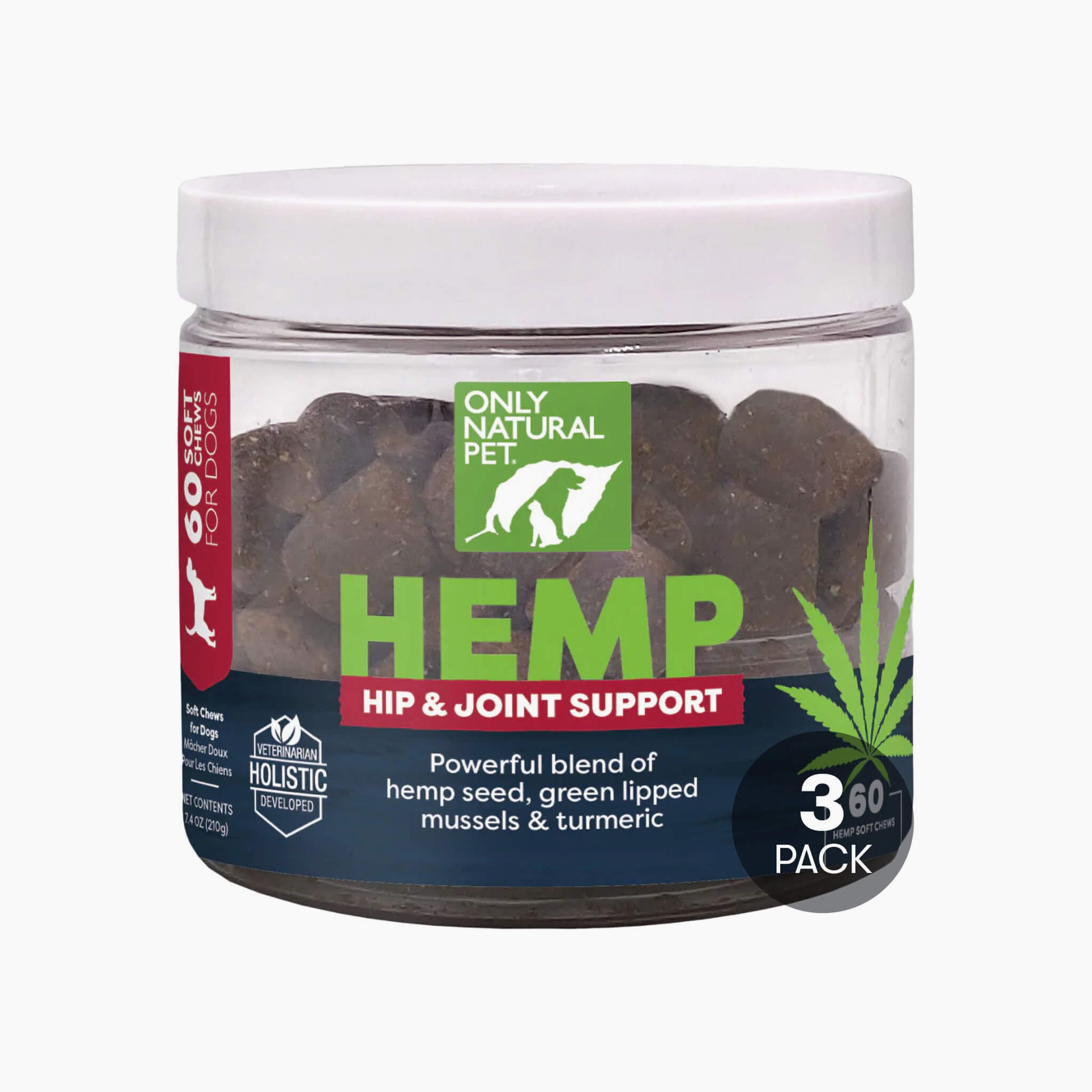 Only Natural Pet Hip & Joint Support Hemp Soft Chew for Dogs