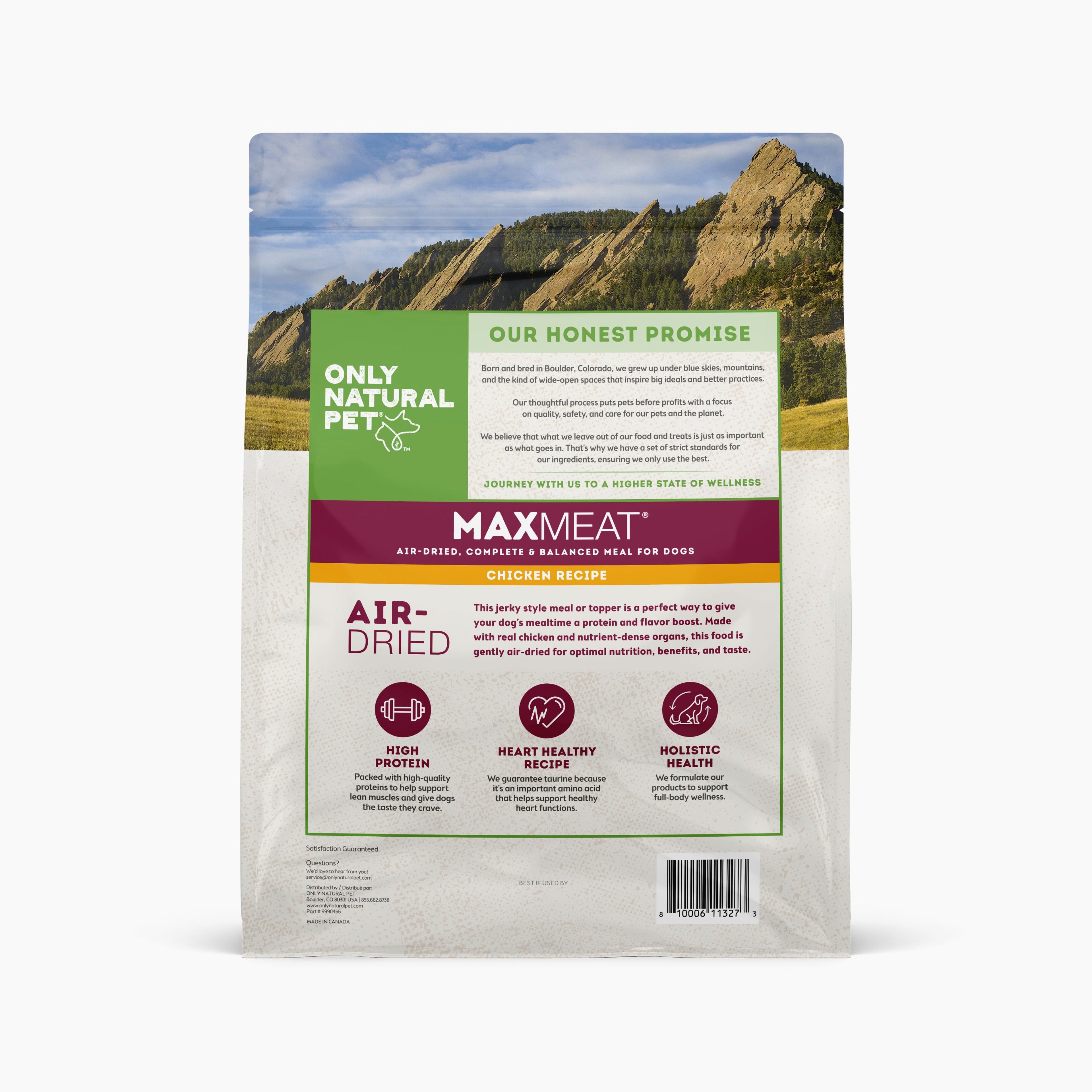 Only Natural Pet MaxMeat Chicken Recipe Air-Dried Complete & Balanced Dog Food and Topper