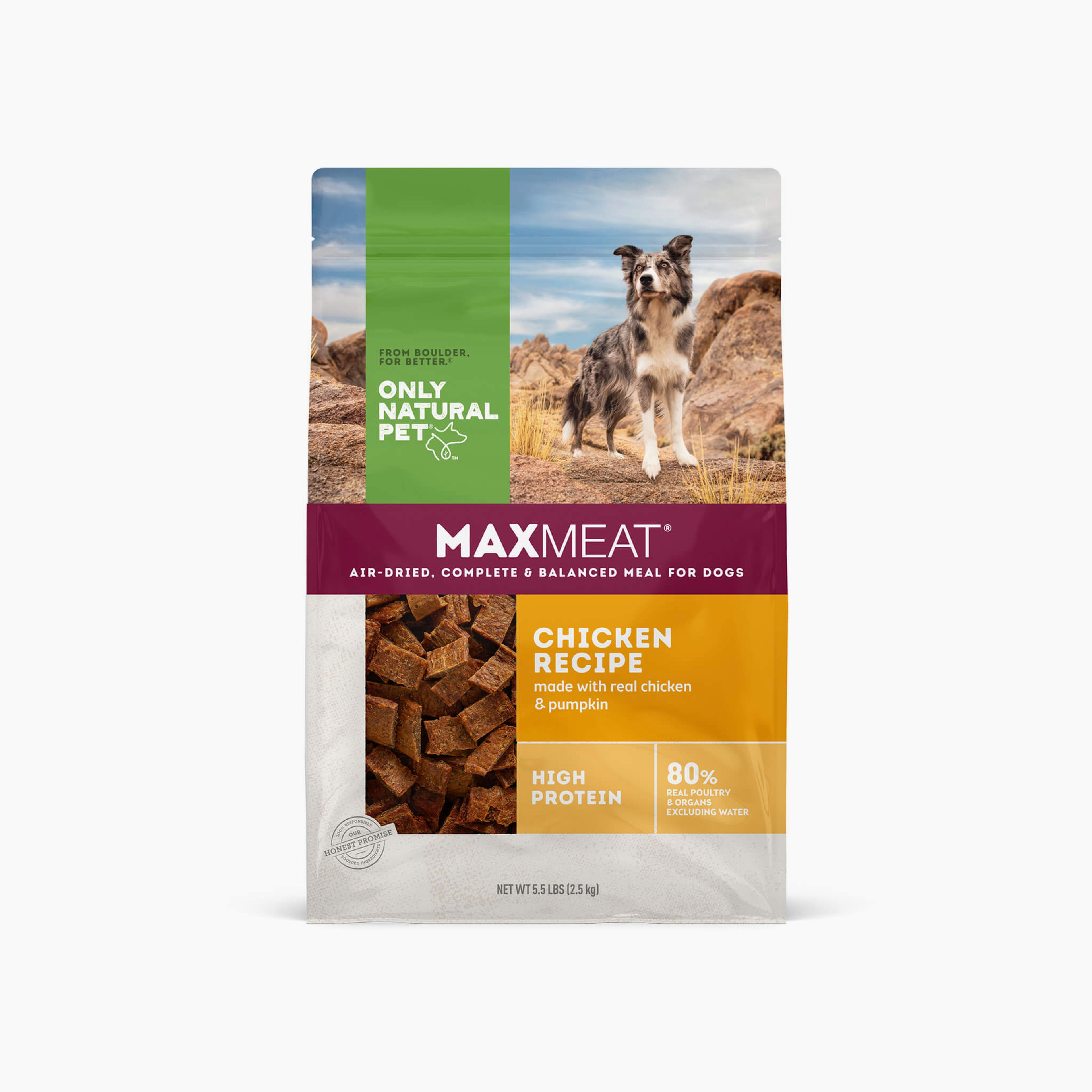 Only Natural Pet MaxMeat Chicken Recipe Air-Dried Complete & Balanced Dog Food and Topper