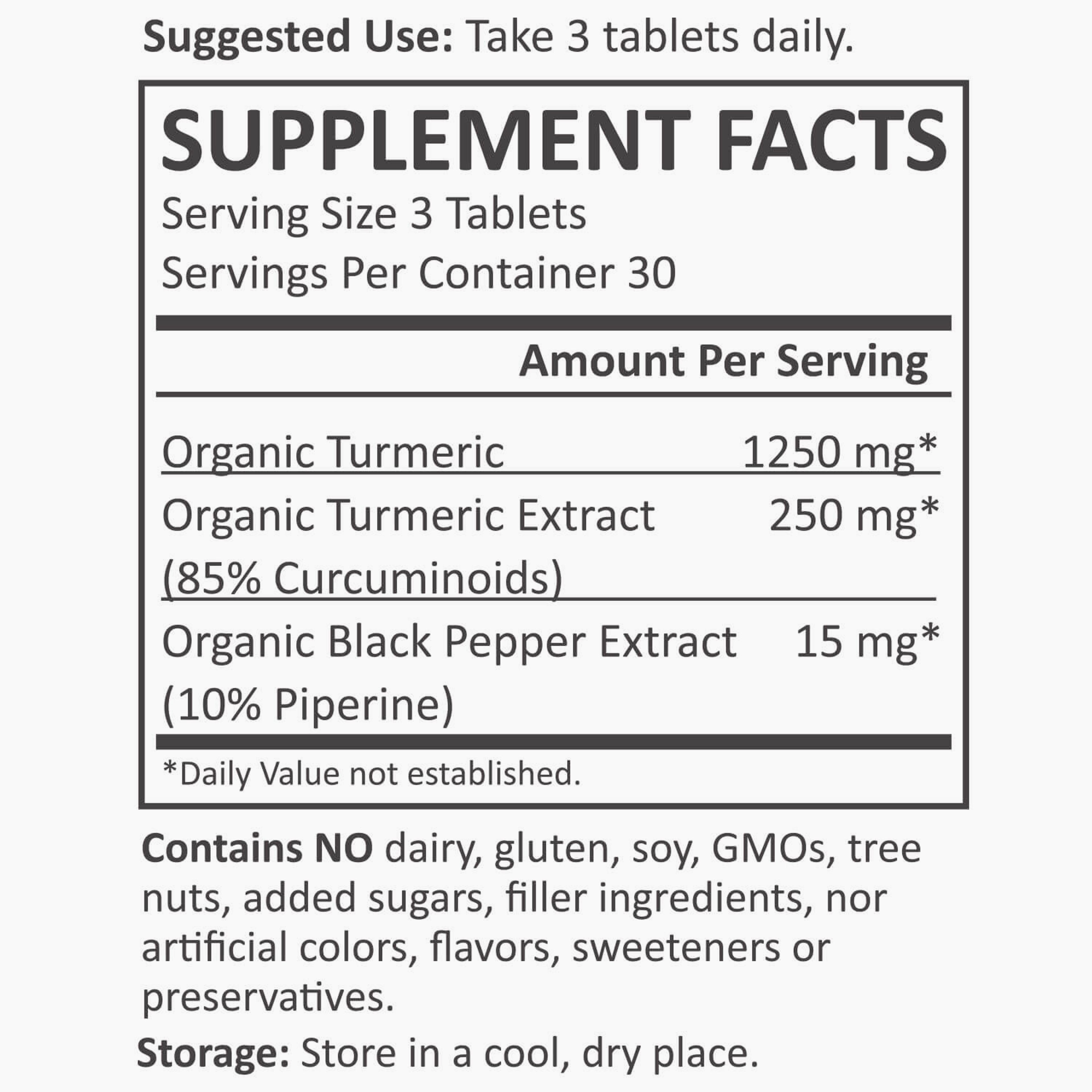 Organic Turmeric Curcumin Pills