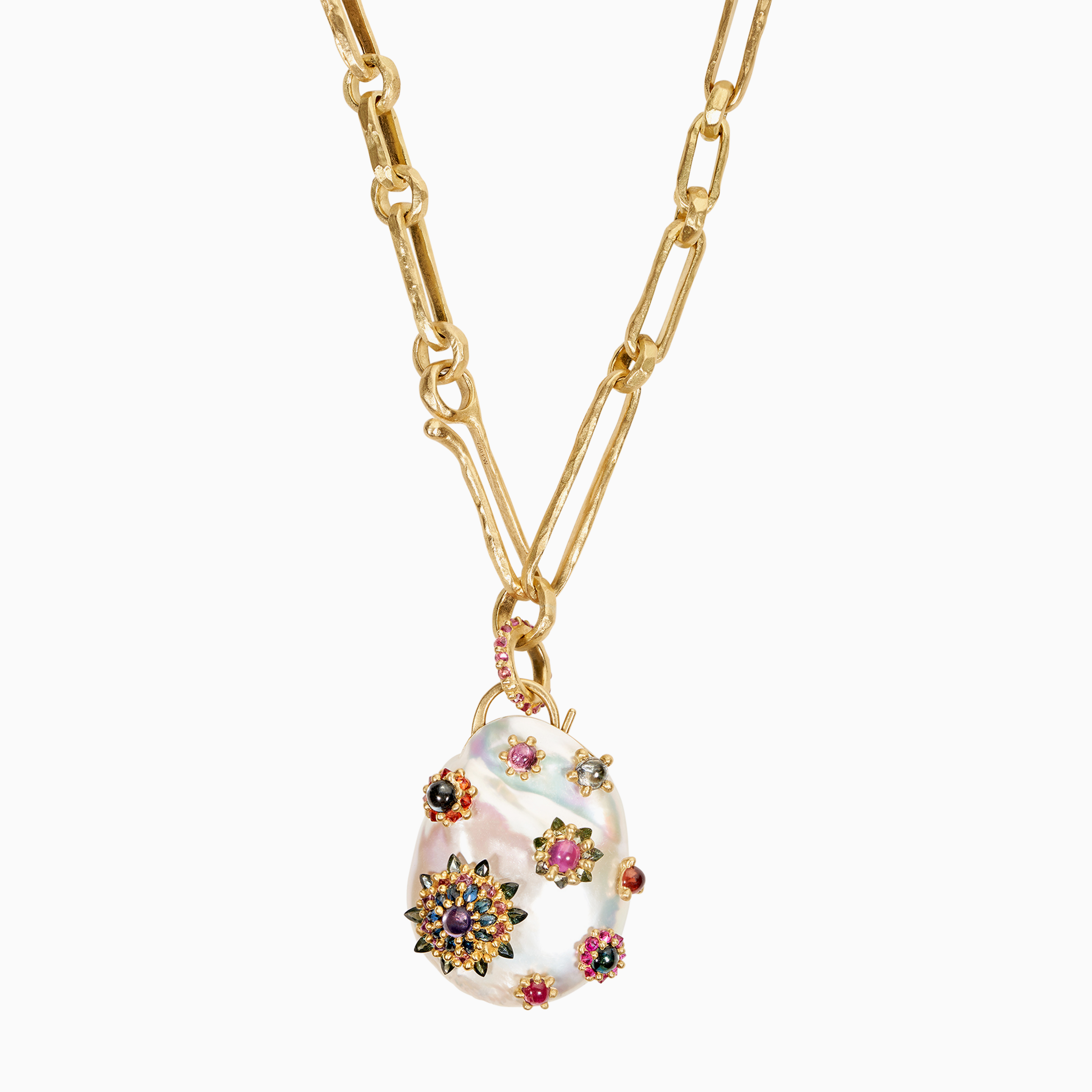 Pink Clusterf@&$ Carved Necklace - 11409