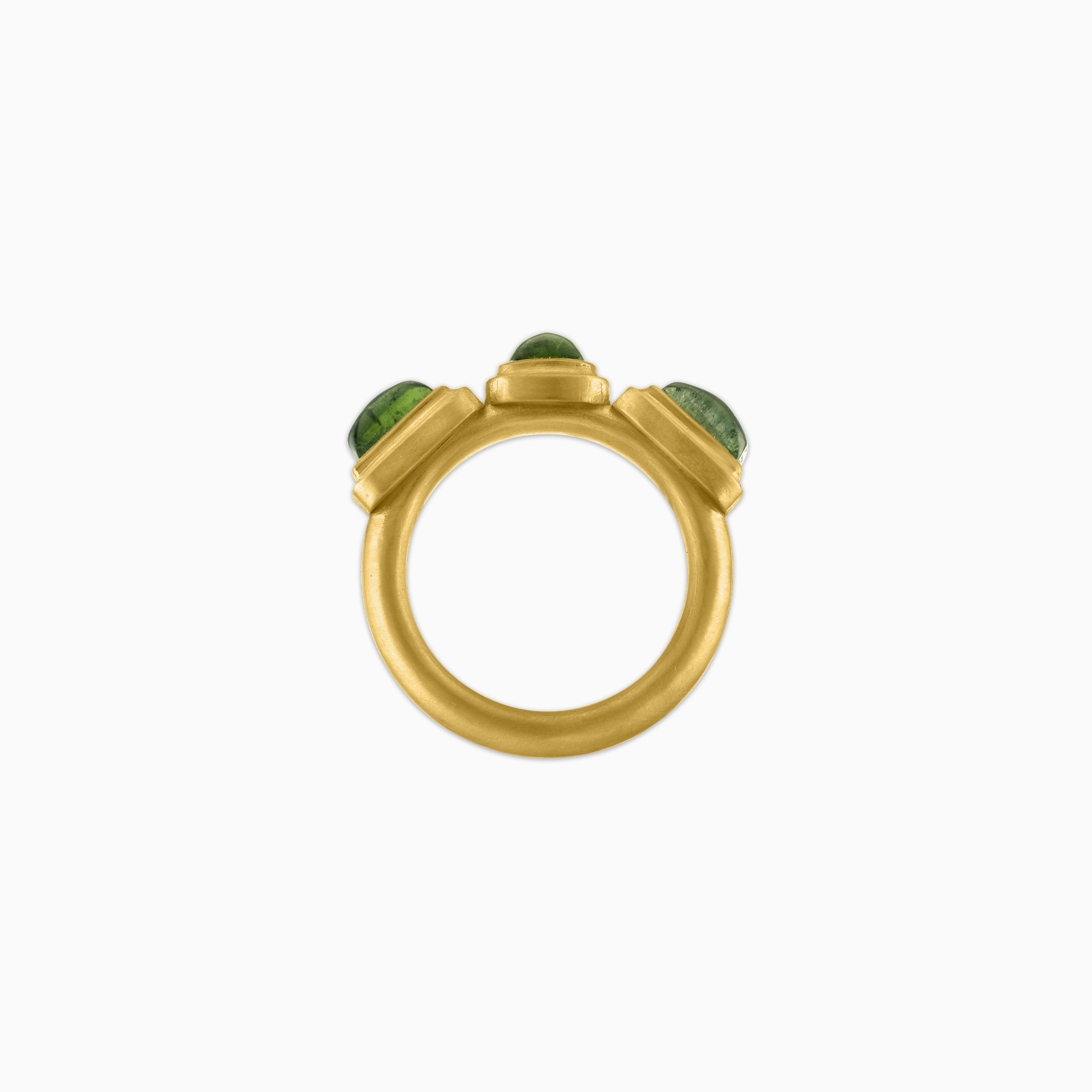 Green Tourmaline Moirai Ring