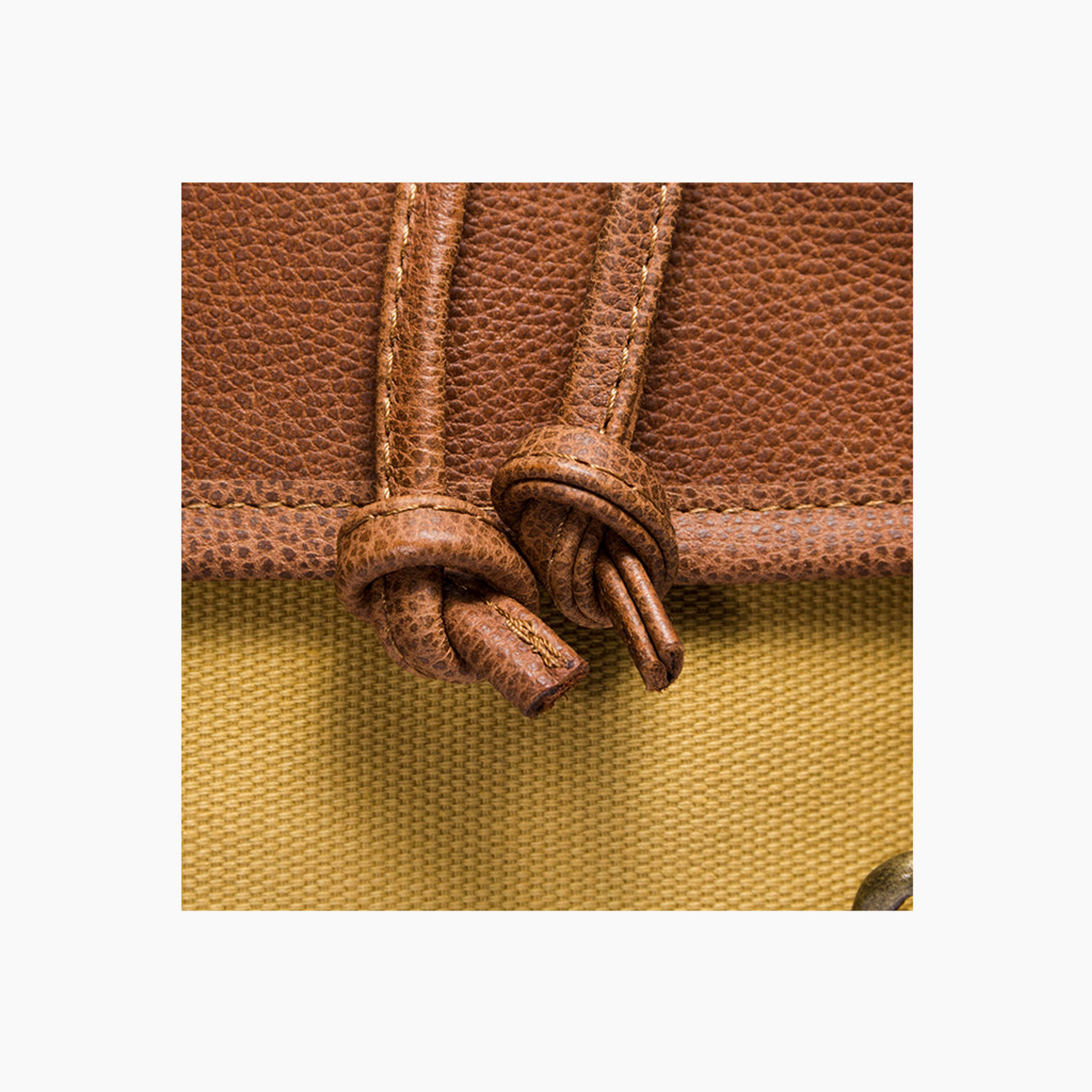 Tomcat | Mustard Yellow | Cotton Canvas | Brown Leather