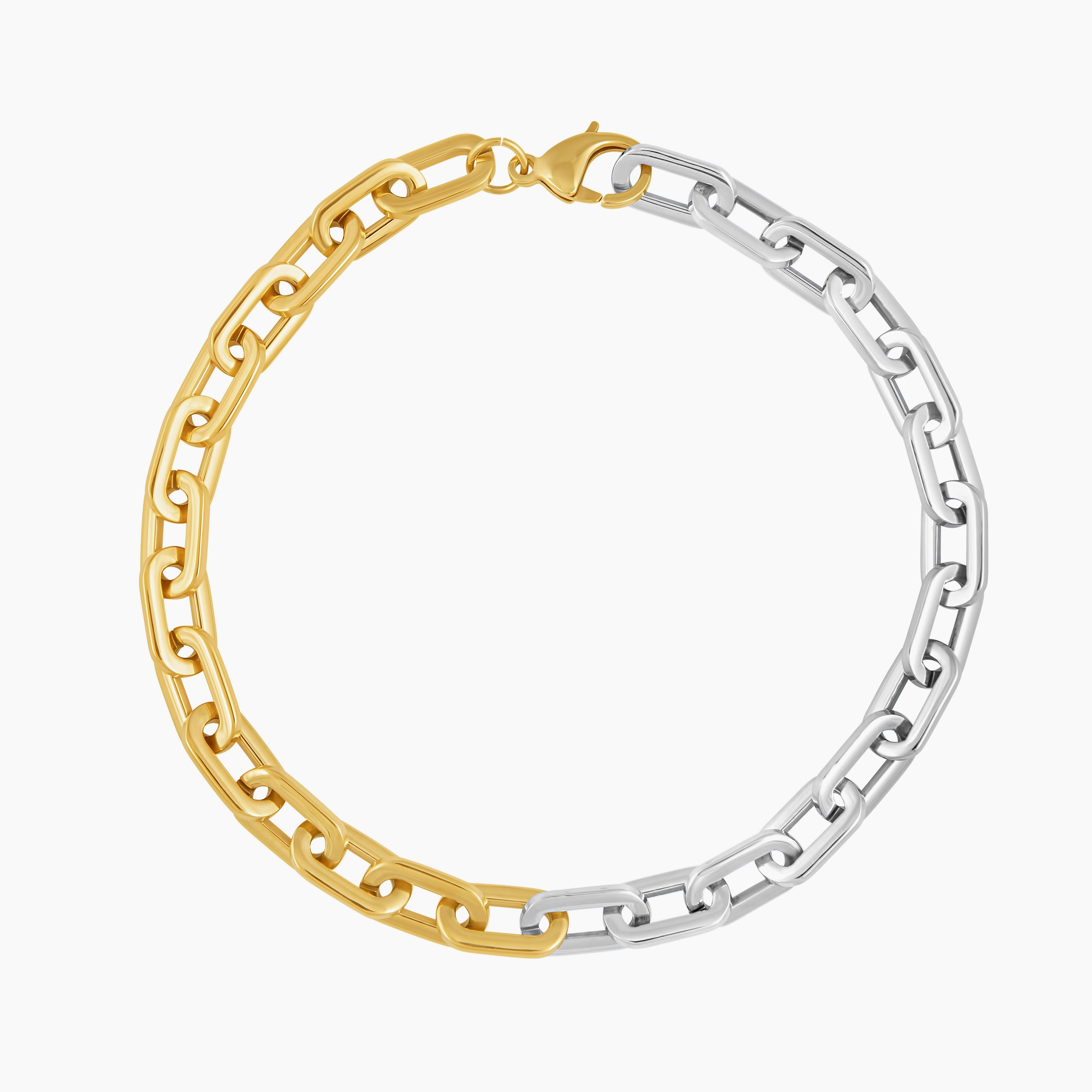 Jenna Link Chain Necklace- Two Tone