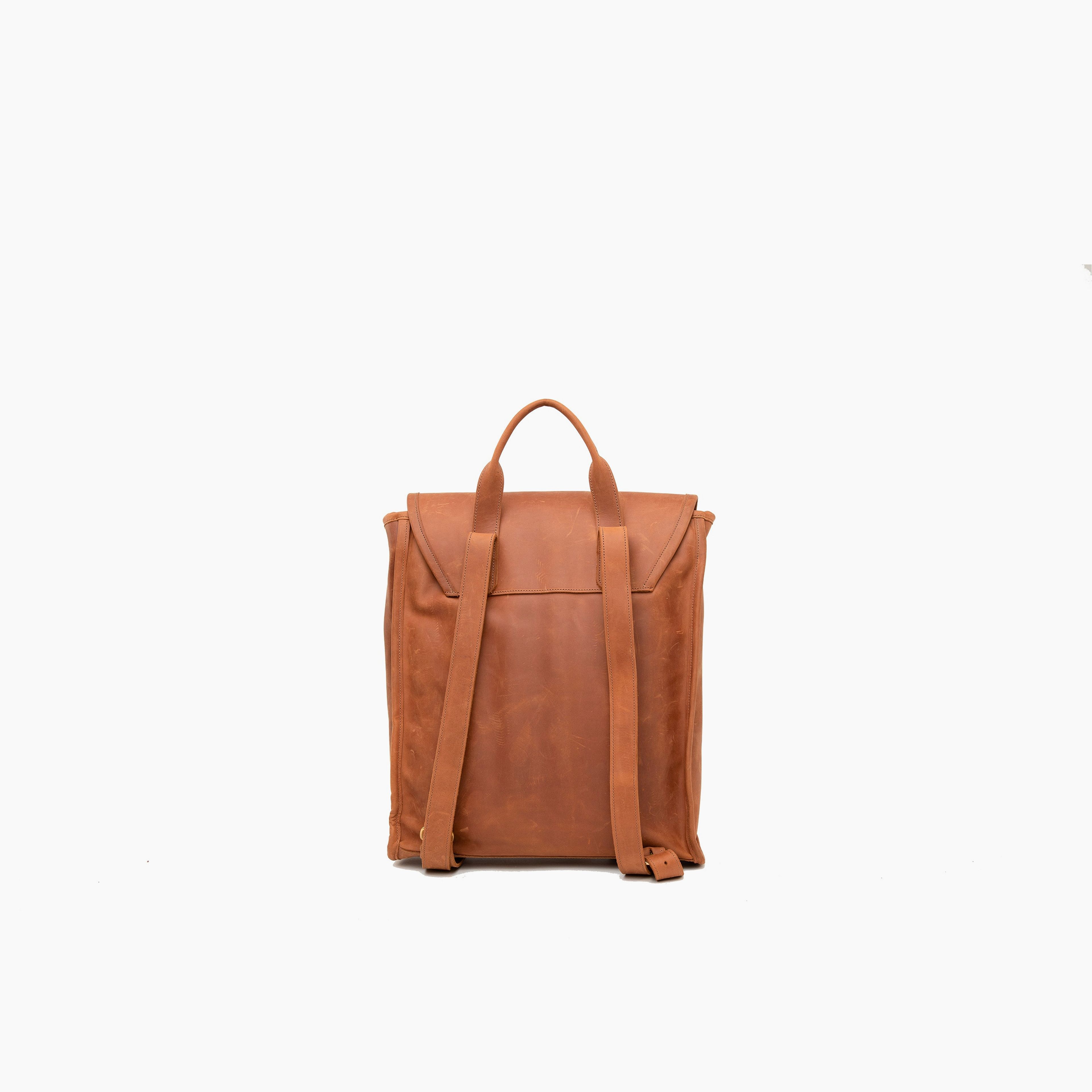 Pull-up Leather Keziah Backpack