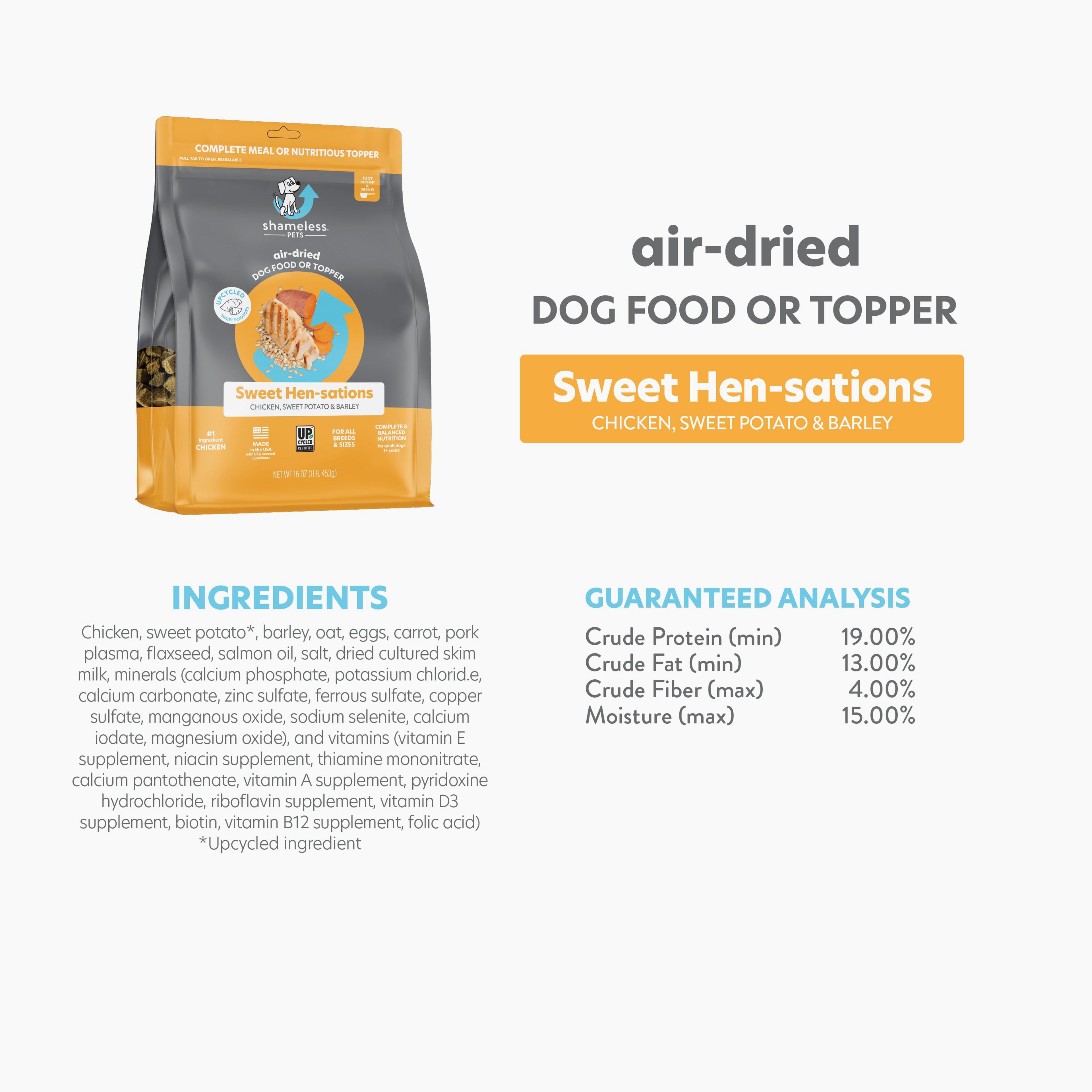 Sweet Hen-sations Air-Dried Complete & Balanced Dog Food or Topper
