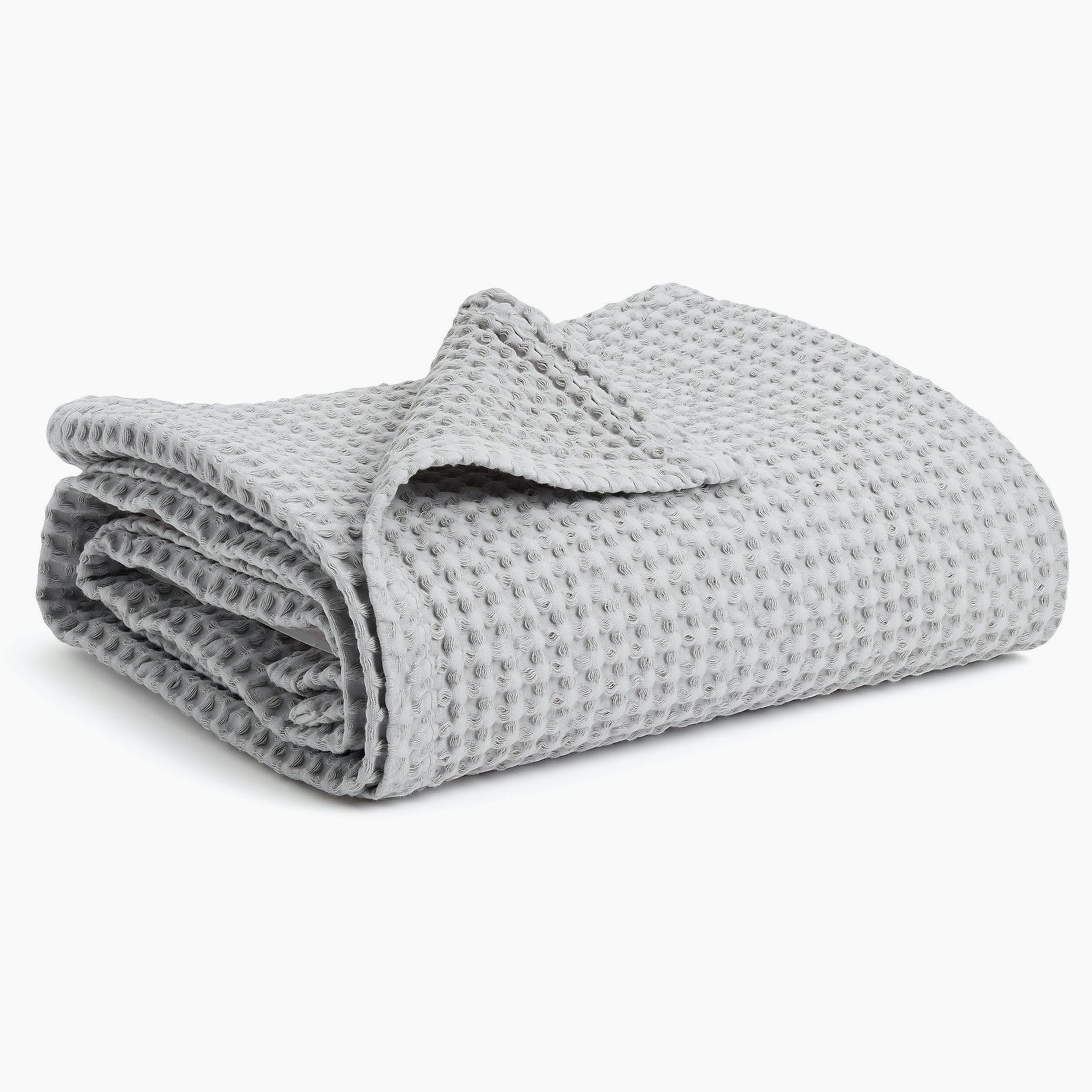 100% Cotton Waffle Baby Blanket - Grey