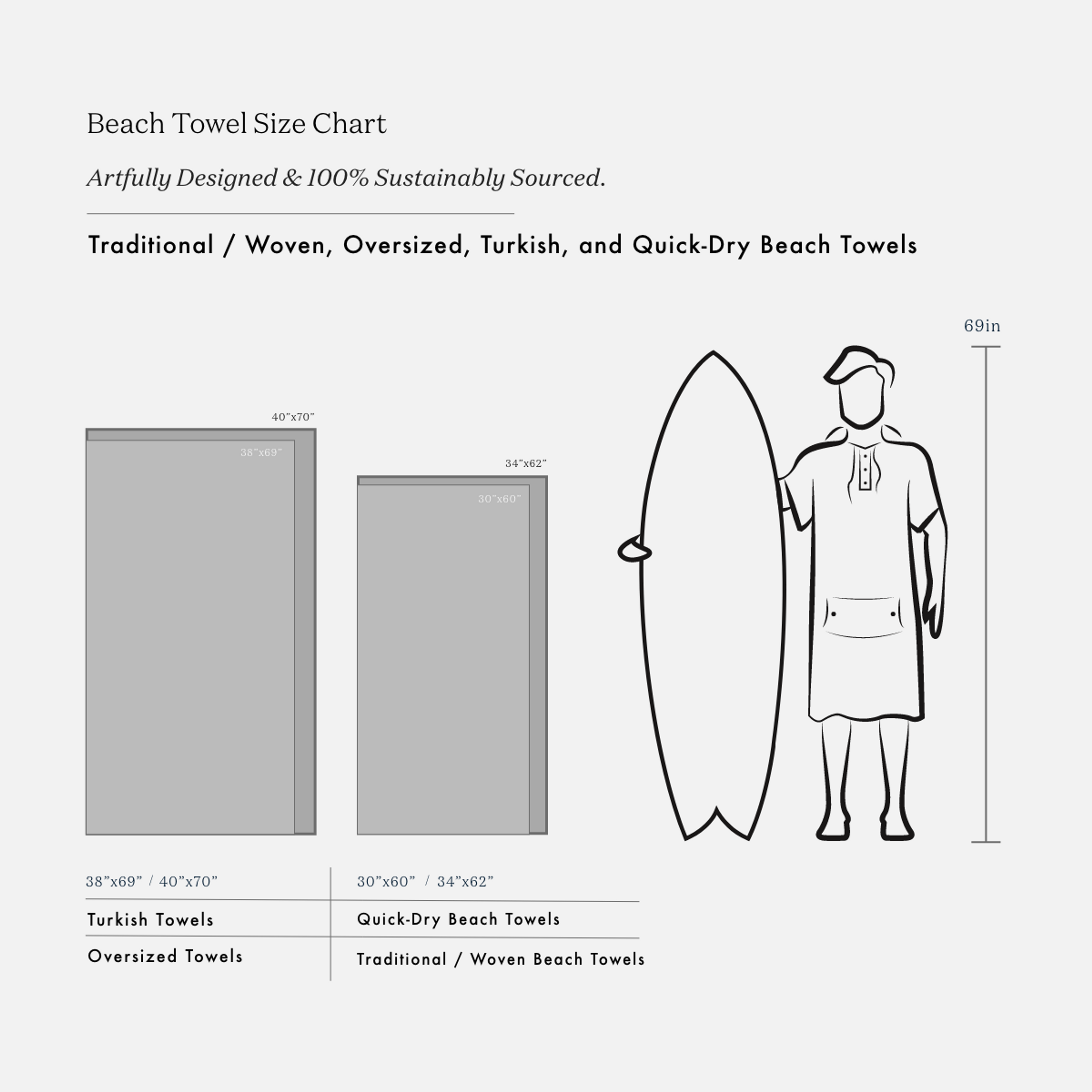 Botanical Balance Beach Towel - Black