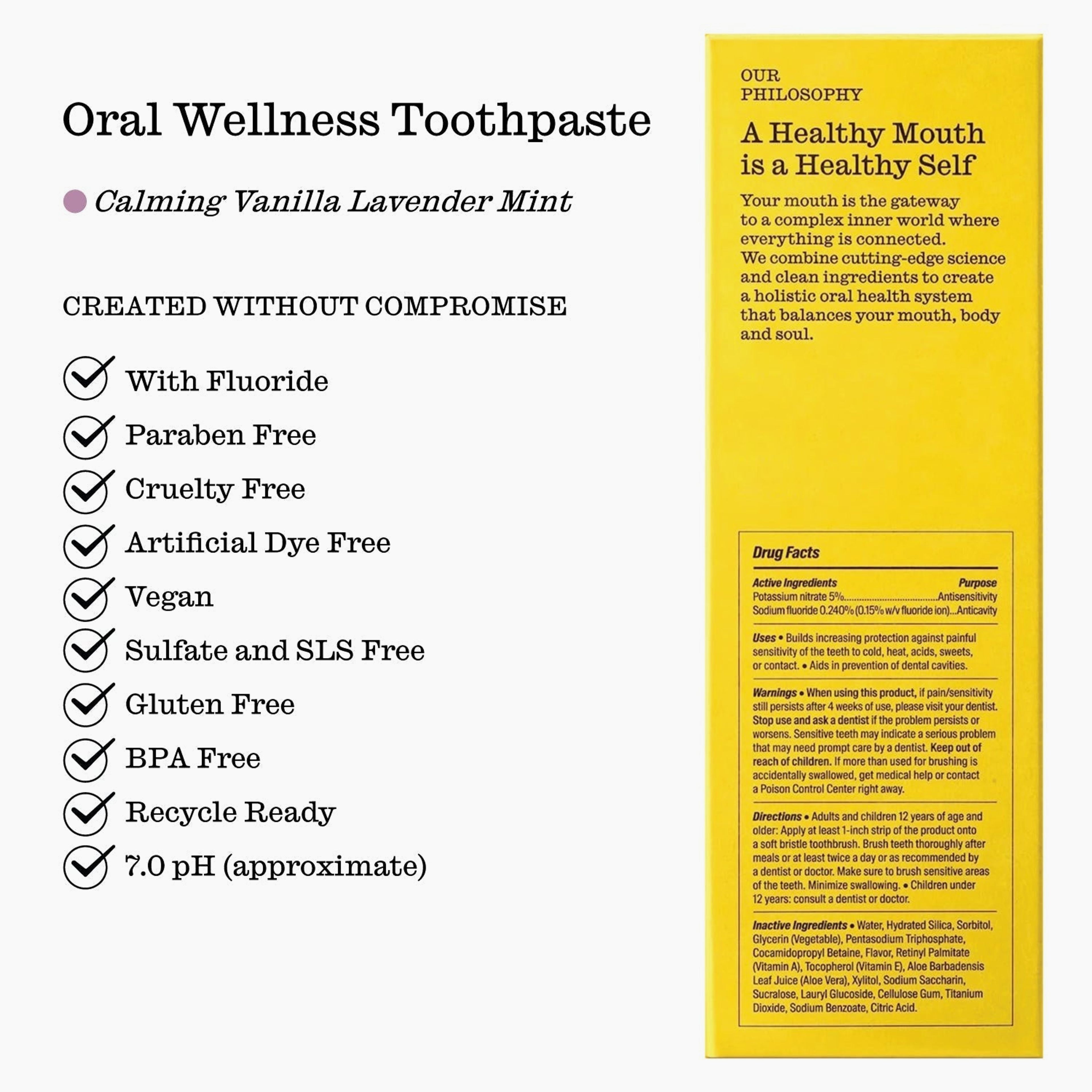 Oral Wellness Toothpaste with Fluoride (2 Pack)