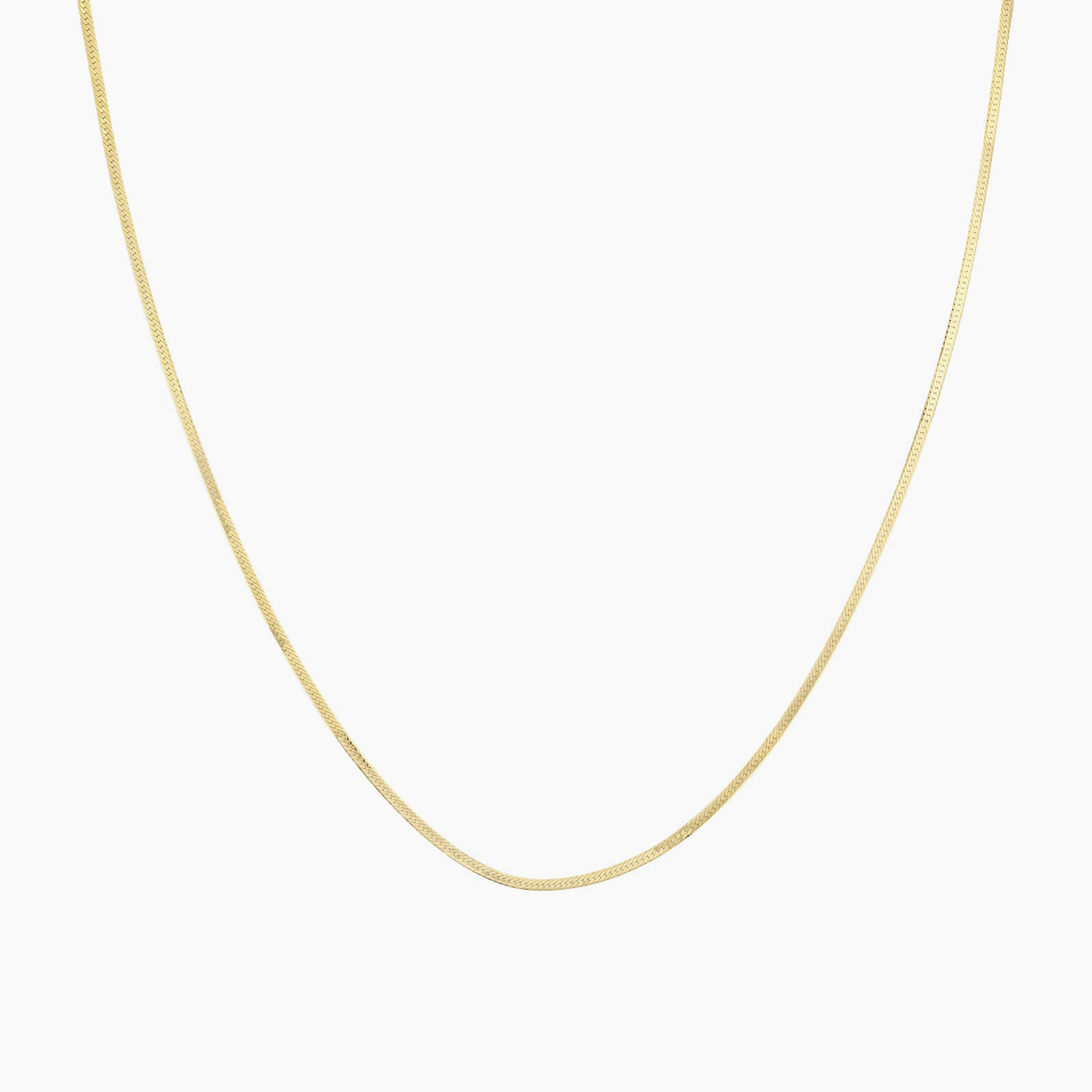 Mini Gold Herringbone Chain