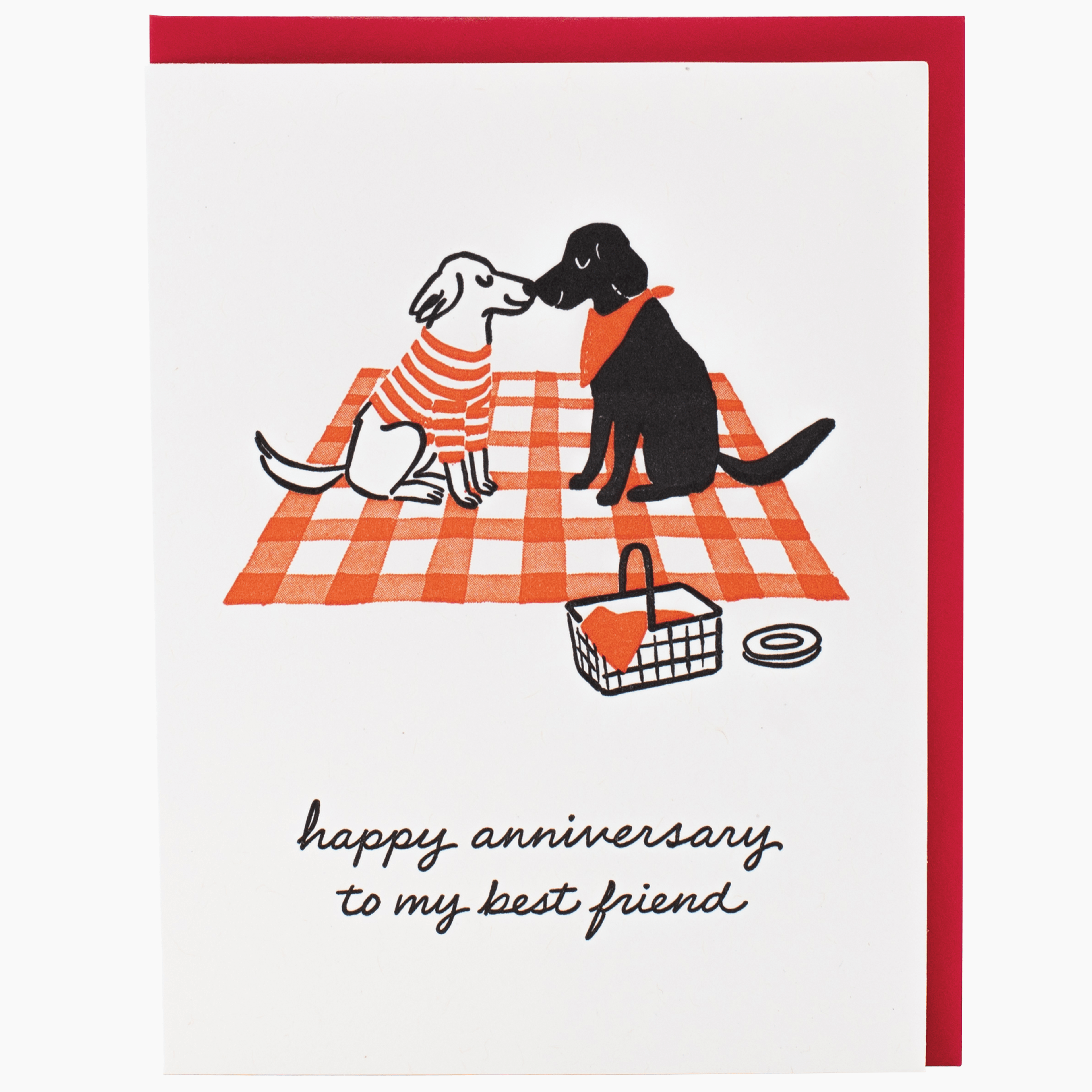 Dog Picnic Anniversary Card