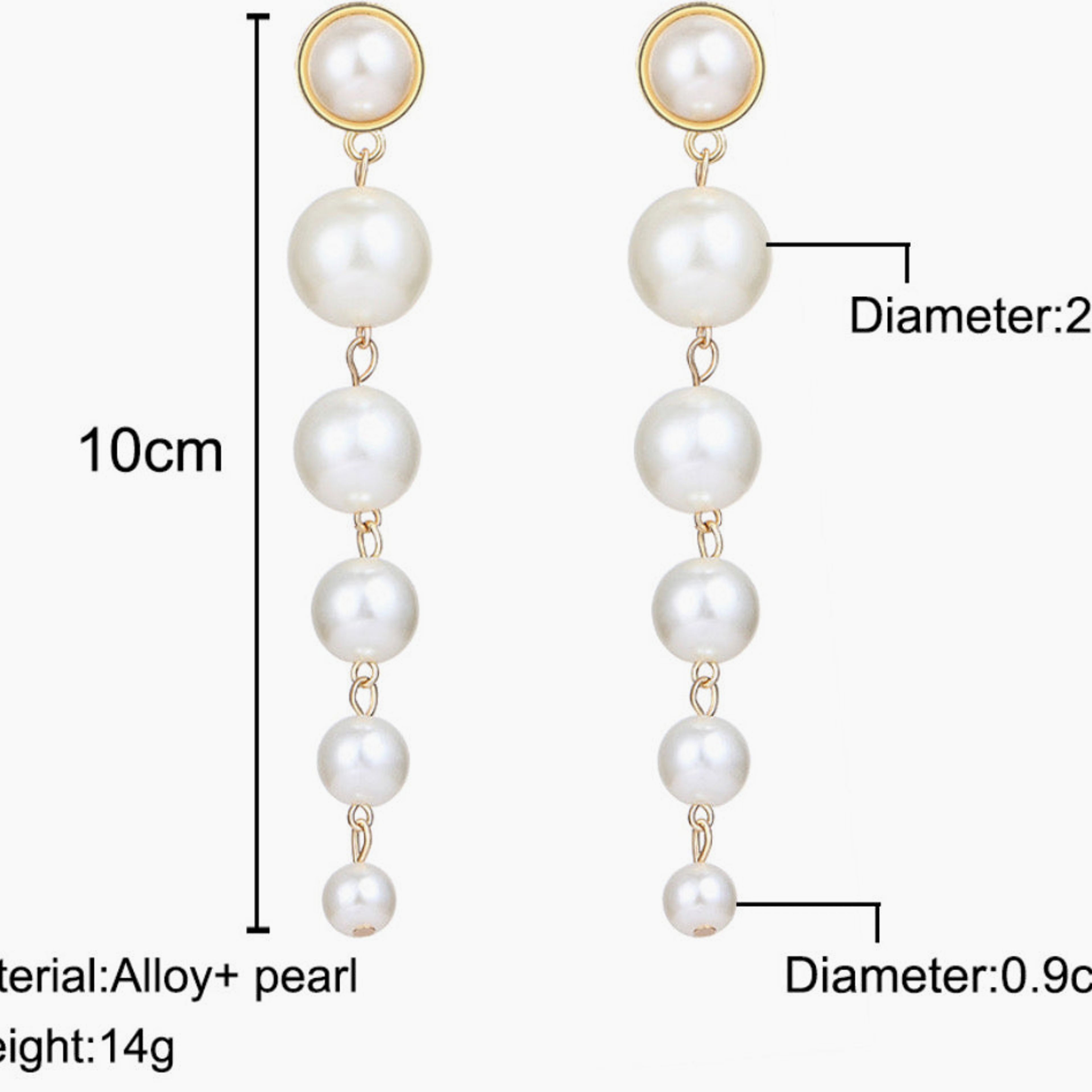 Long Distance Pearl Drop Earrings
