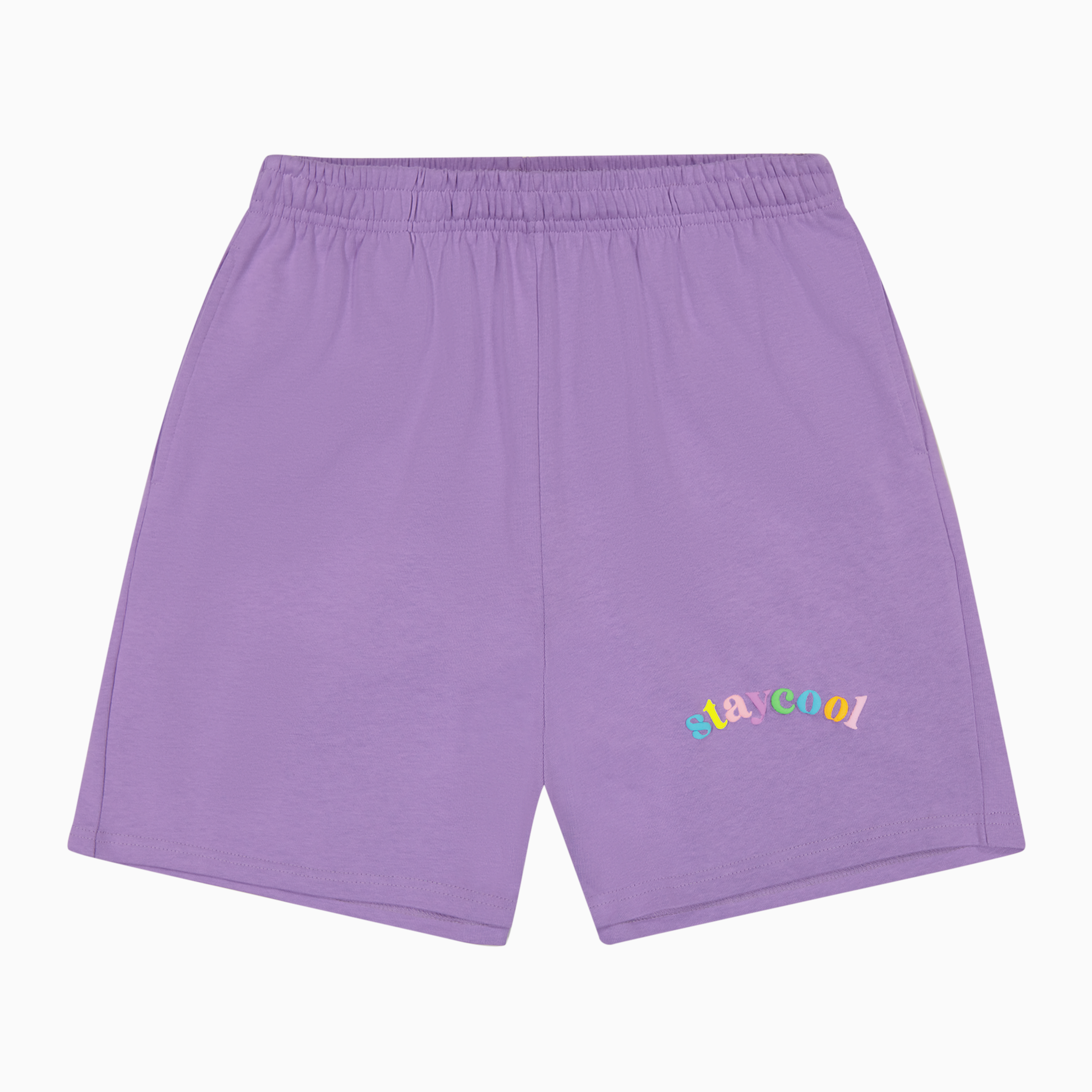 Rainbow Arch Cotton Shorts (Violet)