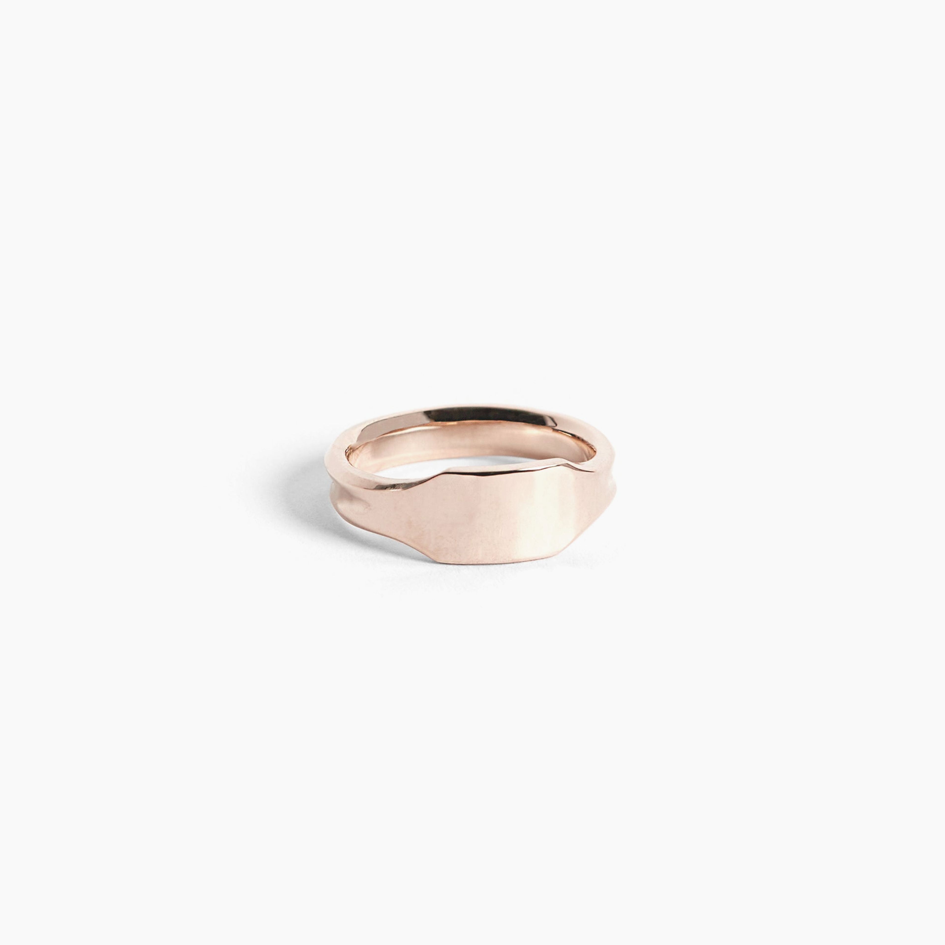 Solid Gold ID Ring