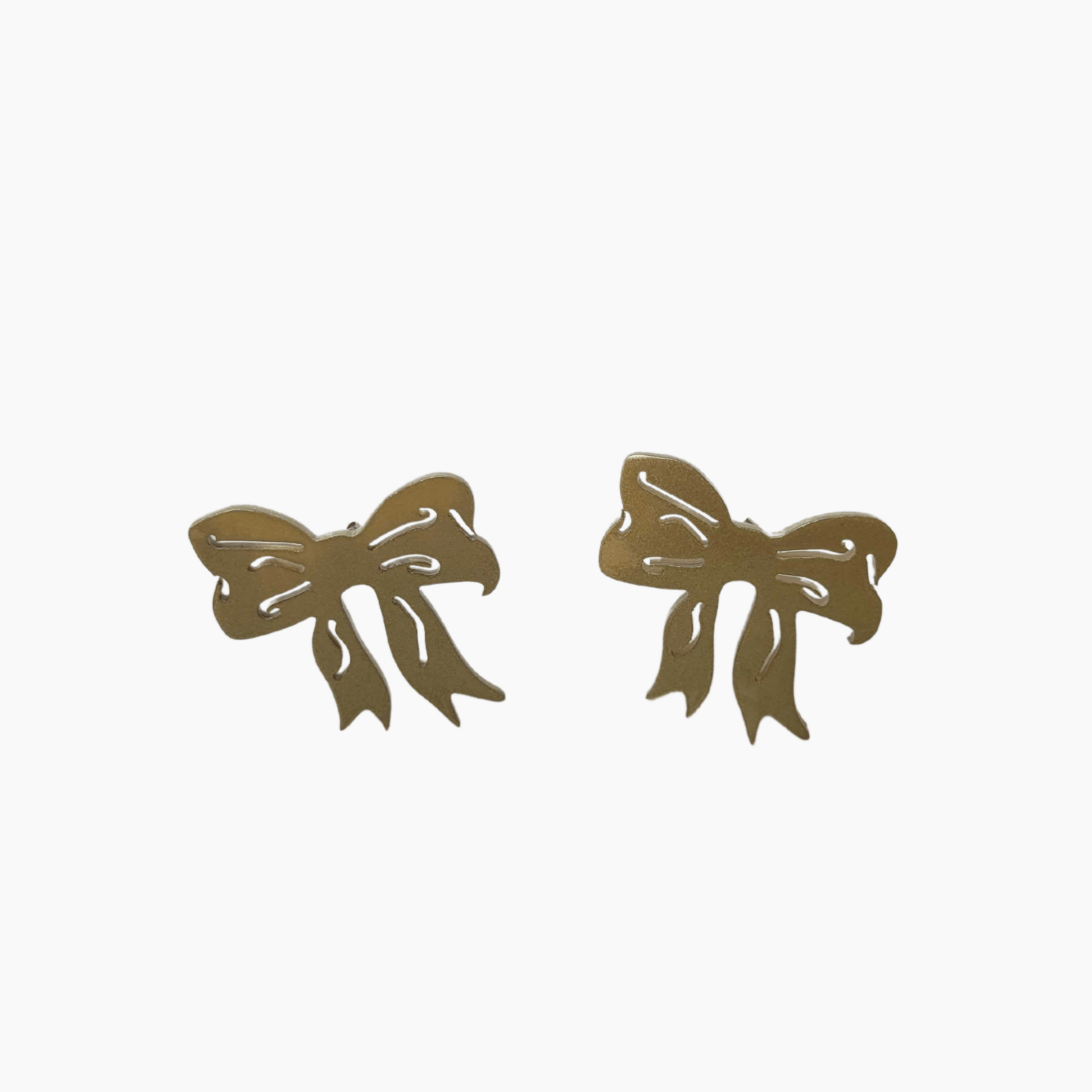 Big Gold Bow Earrings