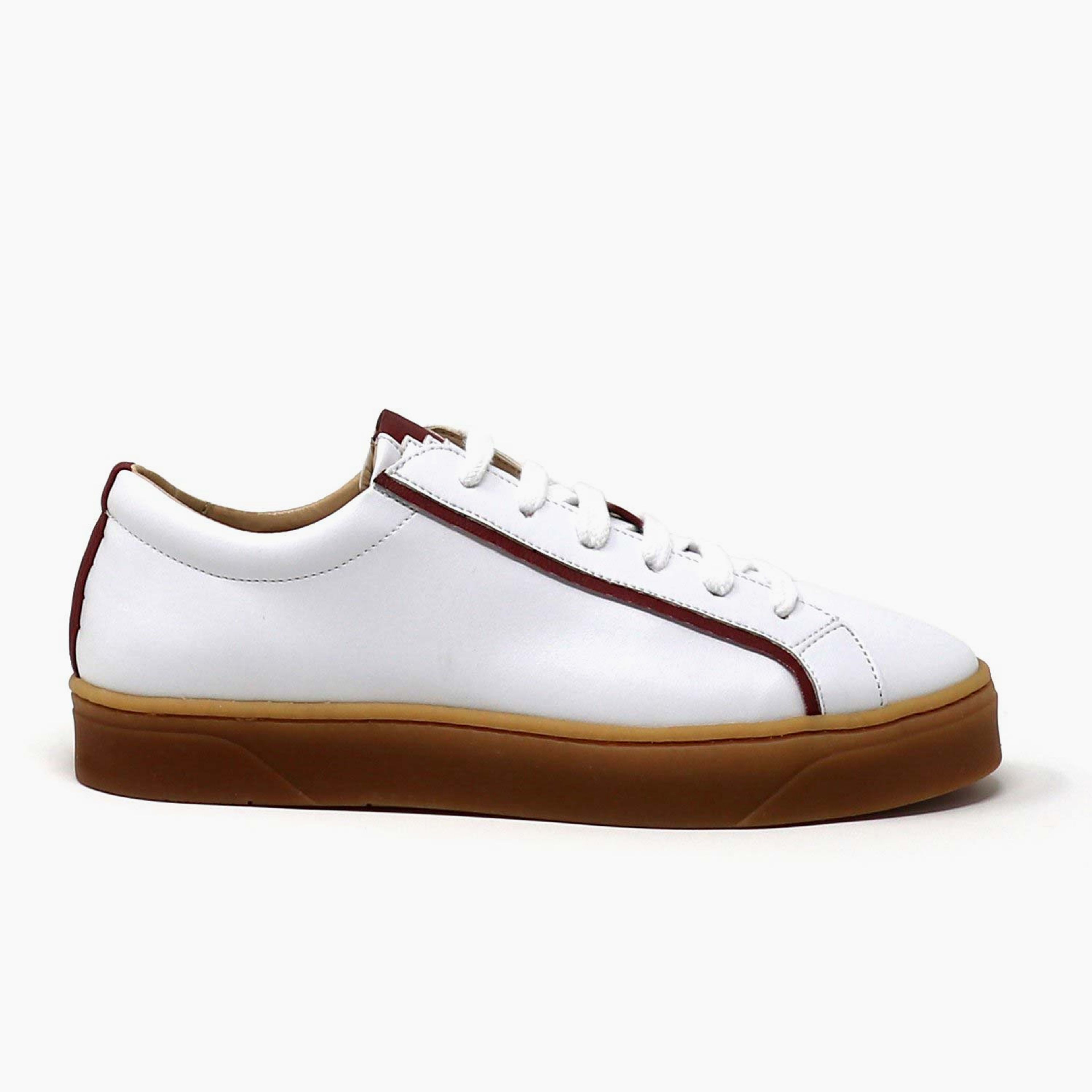 MEL white/scarlet vegan apple leather sneakers