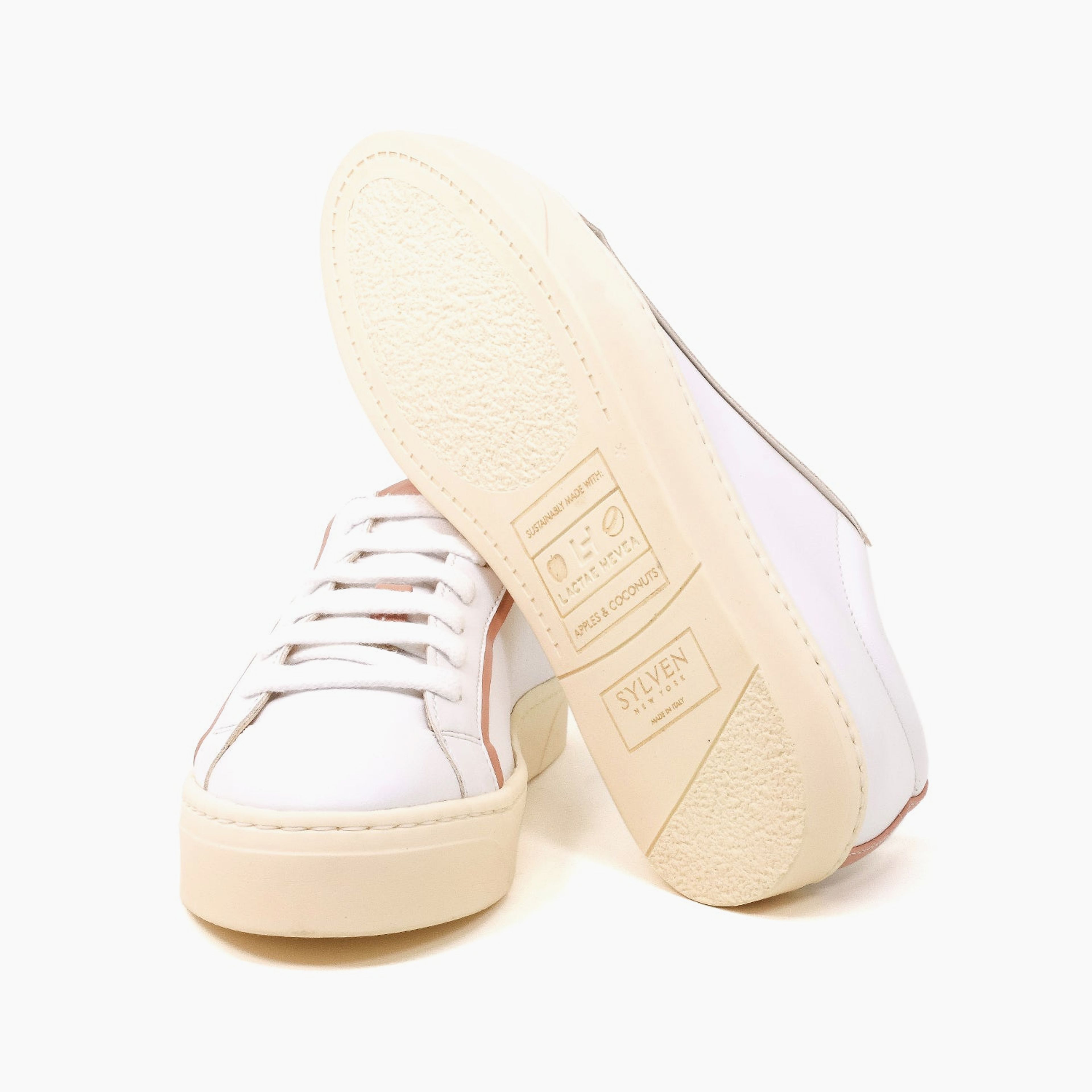 MEL white/rose vegan apple leather sneakers