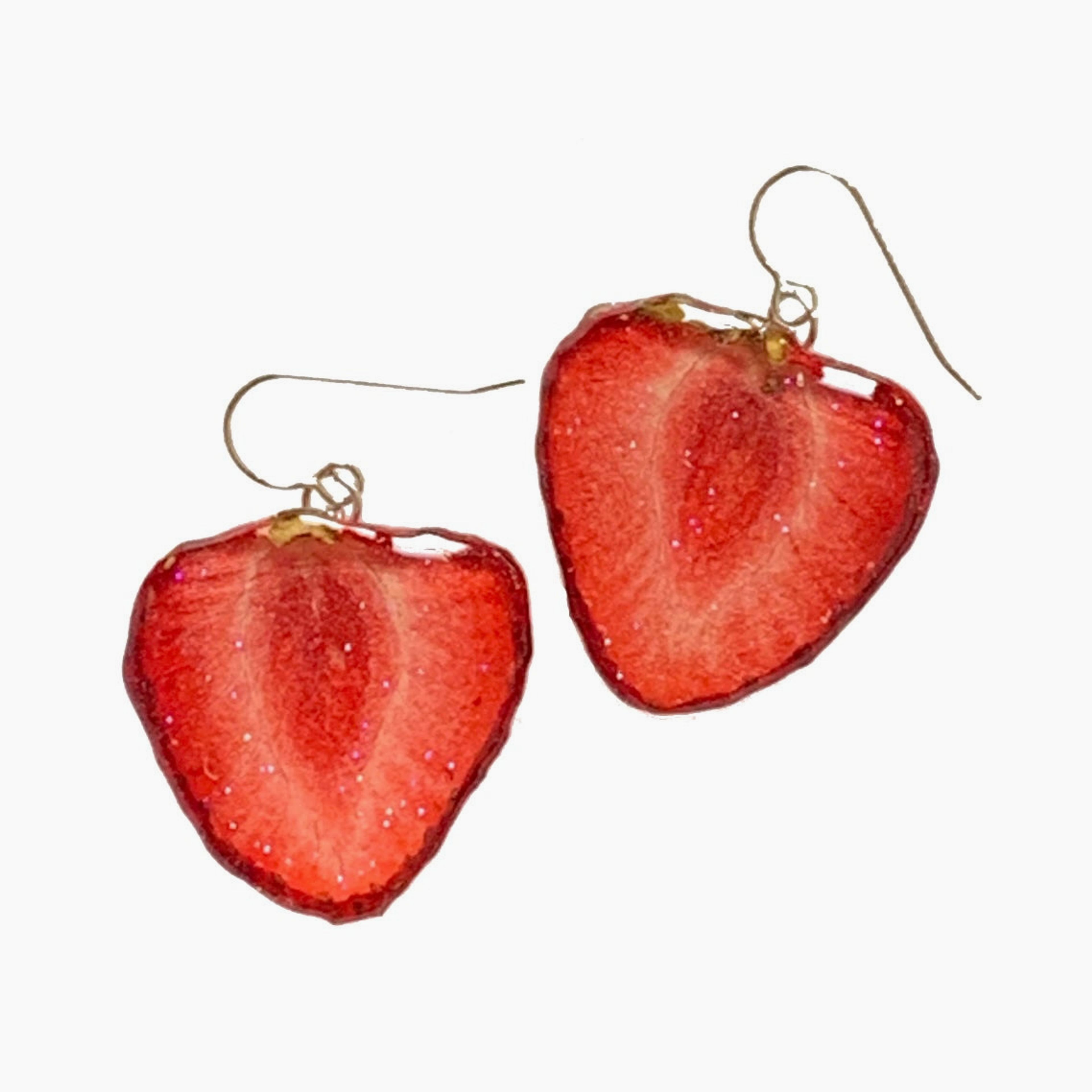 Strawberry Slice Earrings