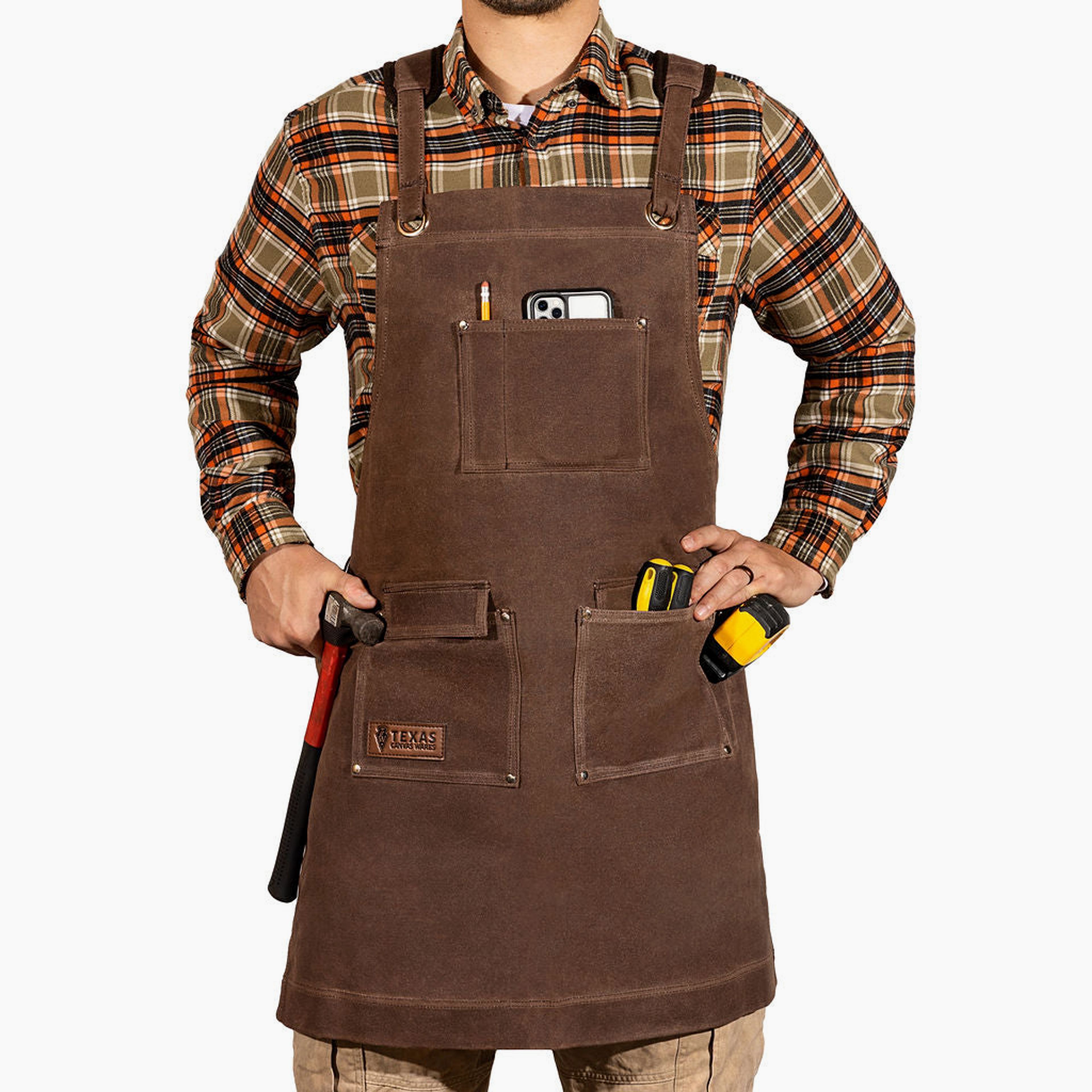 Waxed Canvas Work Apron - Handmade in the USA